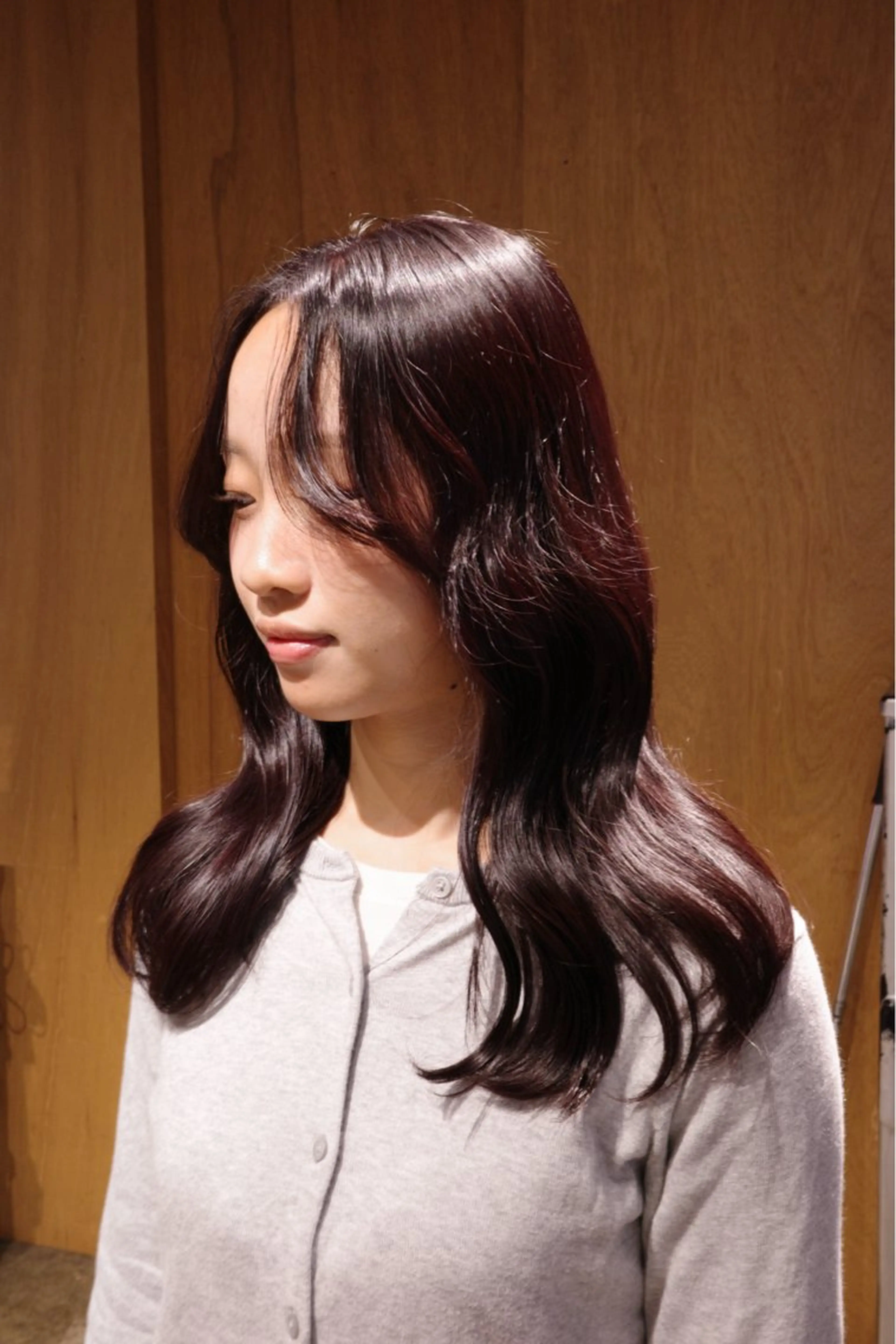 ミディアム カット ヘアカラー ohasi yunaのヘアスタイル