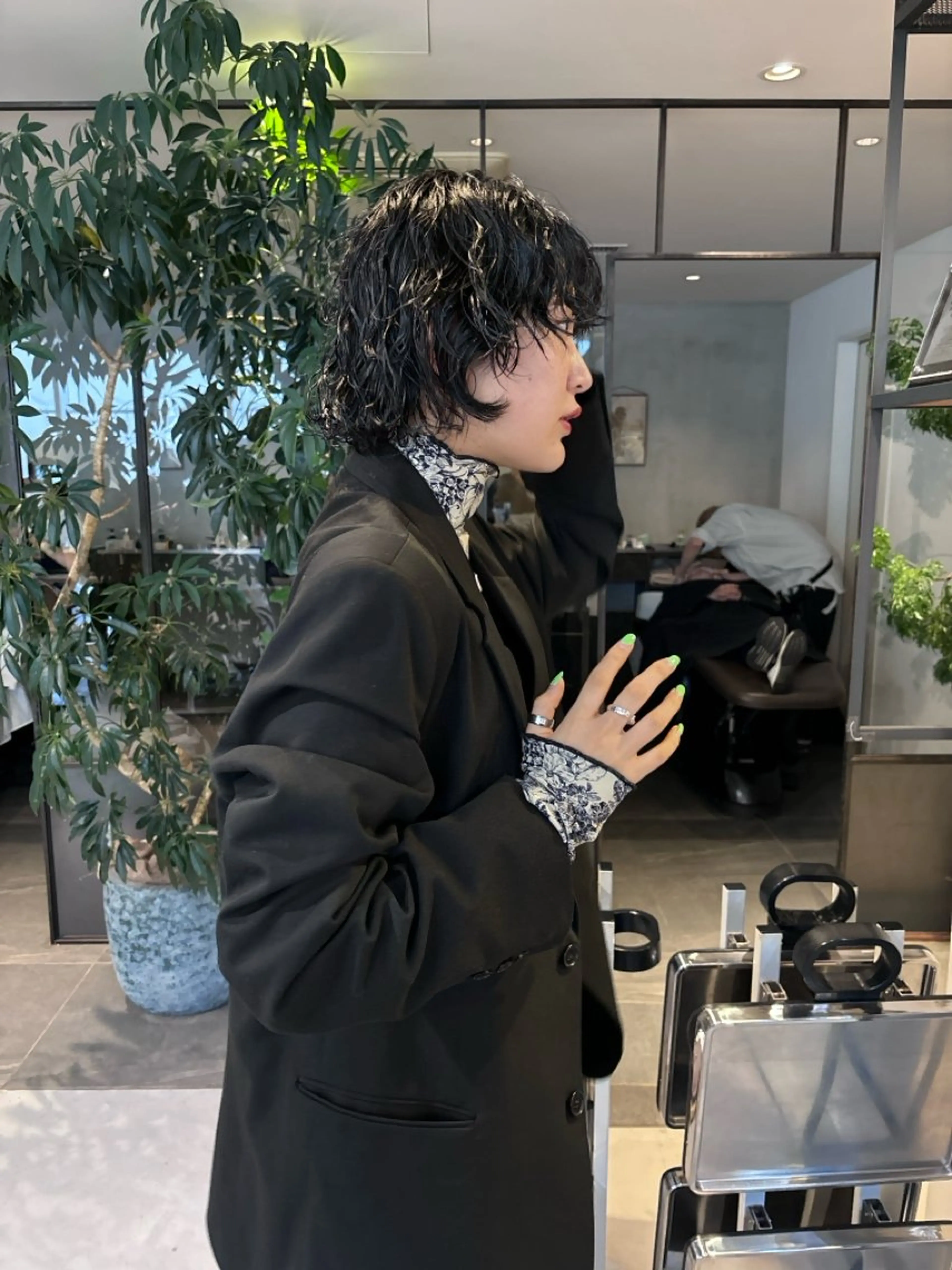 ショート パーマ メンズ メンズパーマ ニュアンスパーマ -みつま はるな-のヘアスタイル