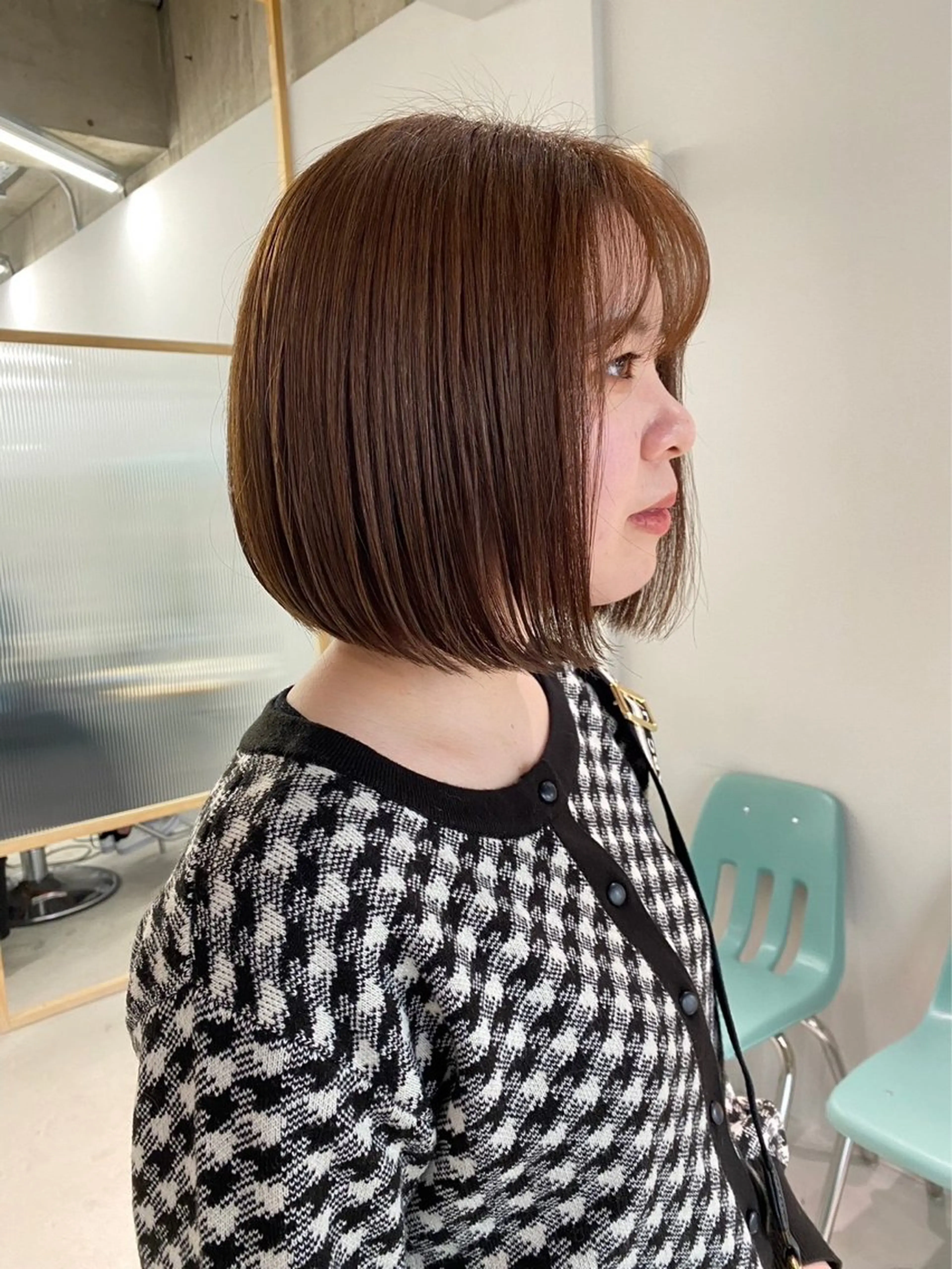 ショート カットパーマモデル 山中 遥のヘアスタイル