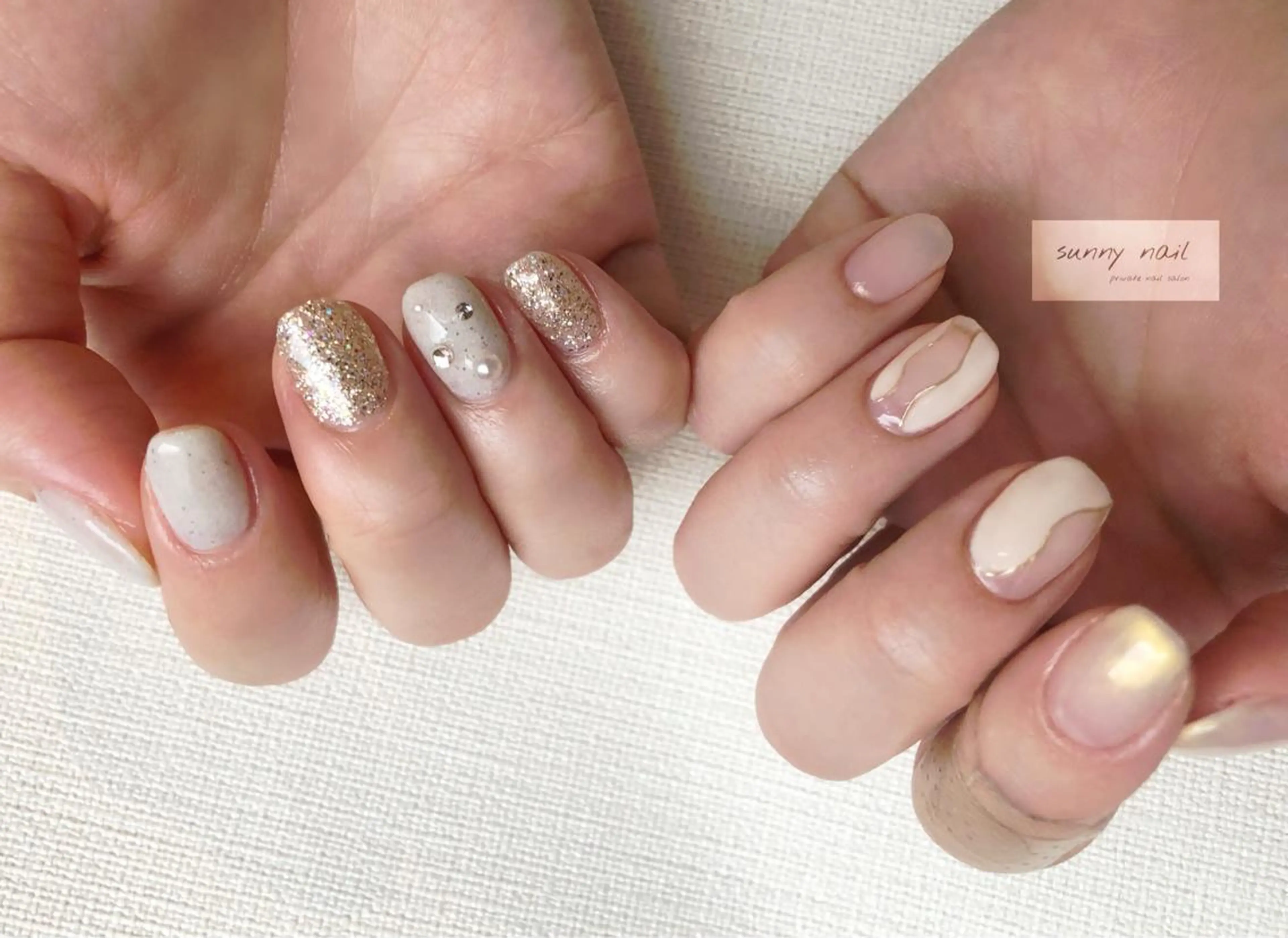 ネイル オーロラネイル ジェルネイル ミラーネイル ニュアンスネイル パラジェル sunny nailのネイルデザイン