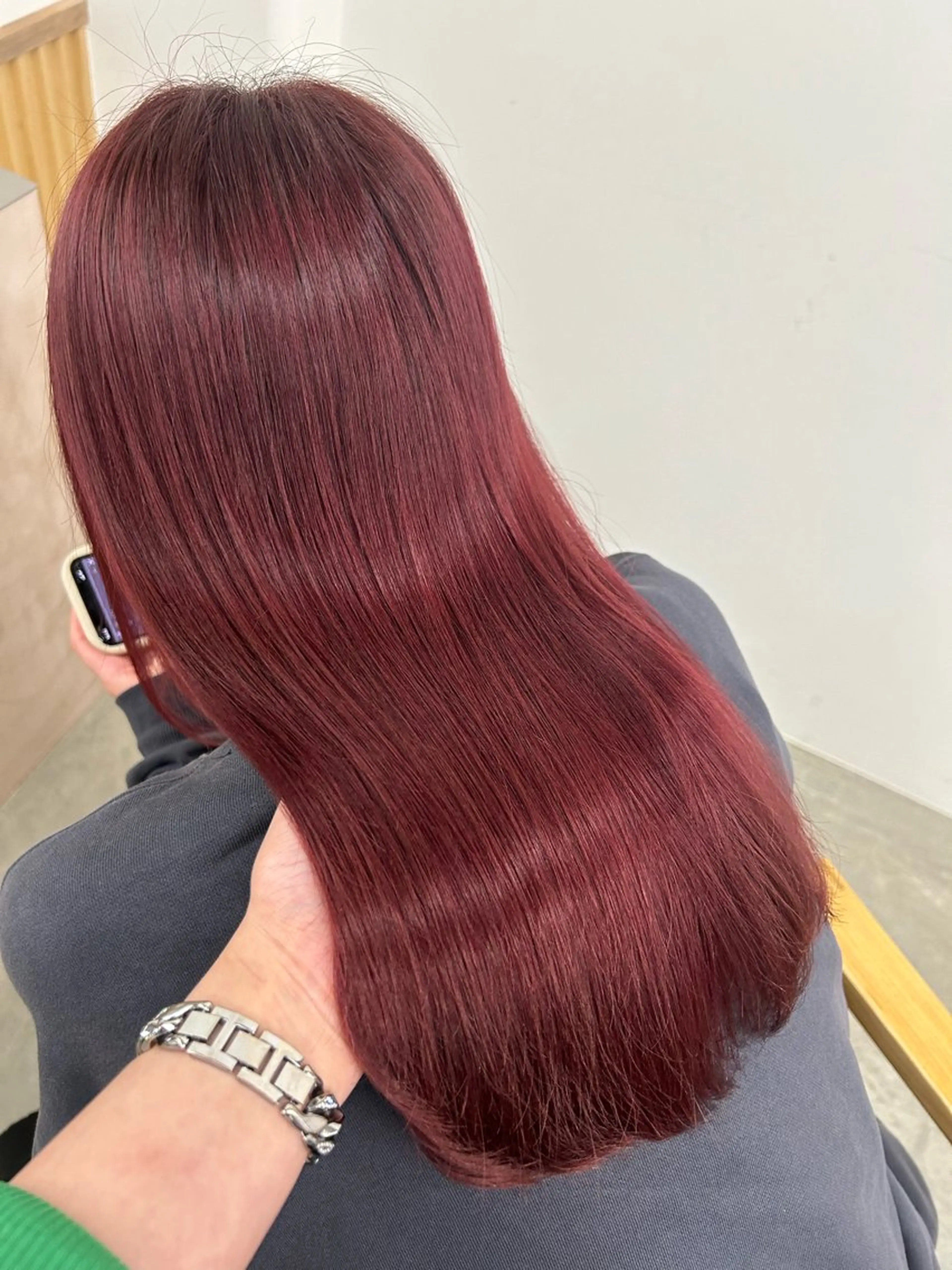 ロング カラー ブリーチ ピンクカラー noa  🦋 ブリーチ/暖色のヘアスタイル