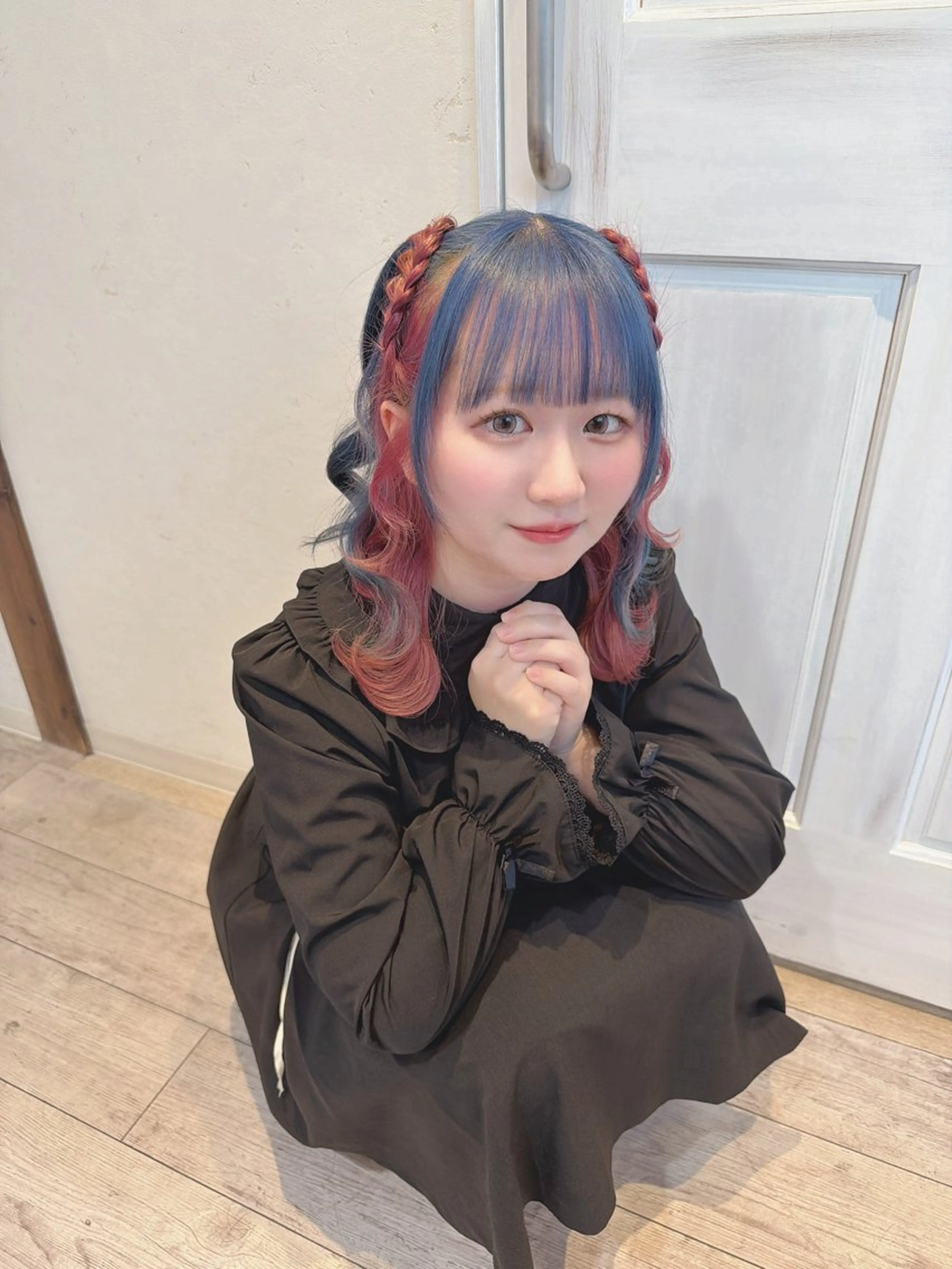 ミディアム ヘアカラー ハイトーン/アレンジ かなで⊹ ࣪ ˖⟡のヘアスタイル