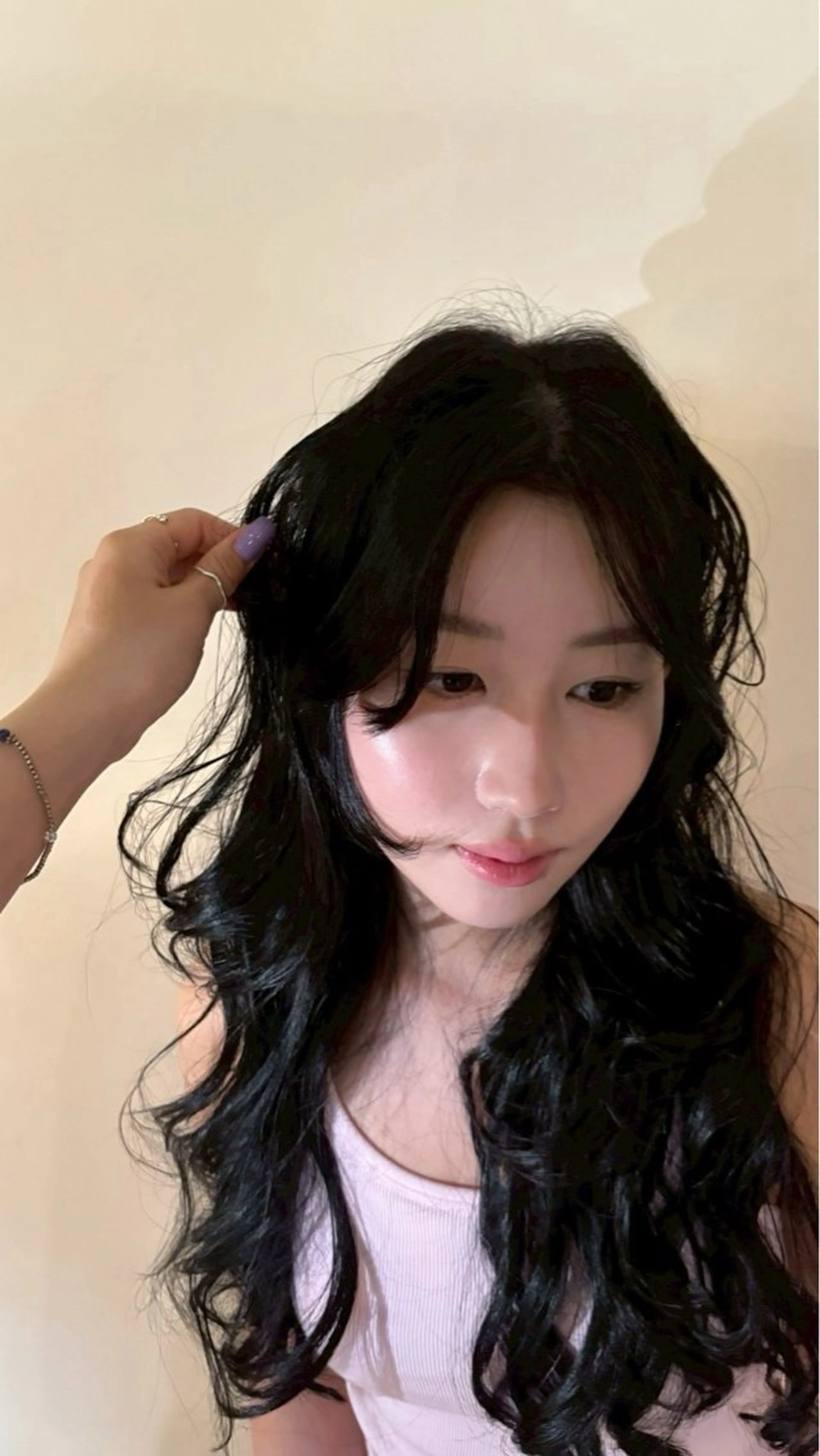 ロング カラー 加藤 由蘭のヘアスタイル