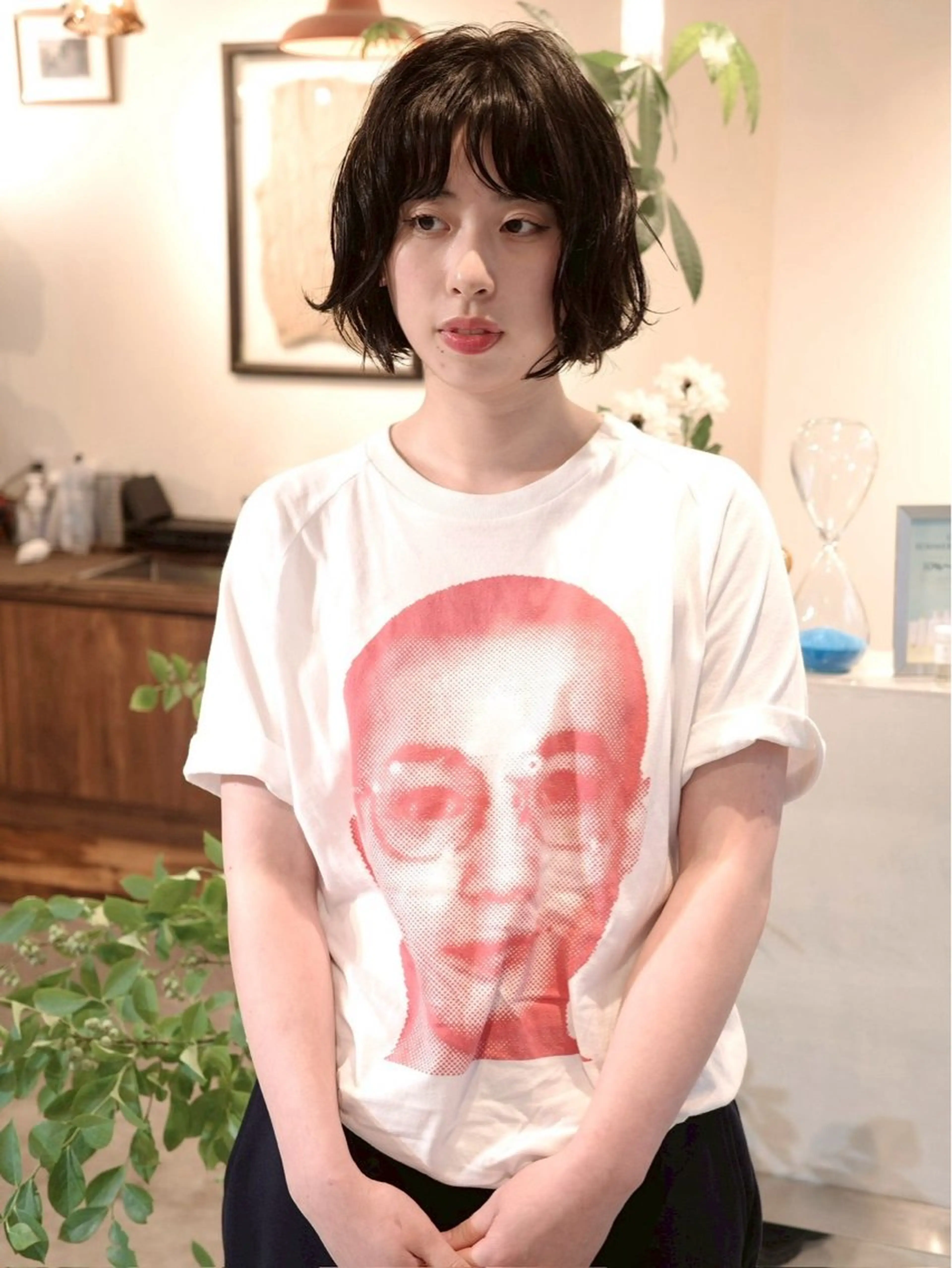 ショート ボブ カット パーマ トリートメント (h)wim ウィムのヘアスタイル