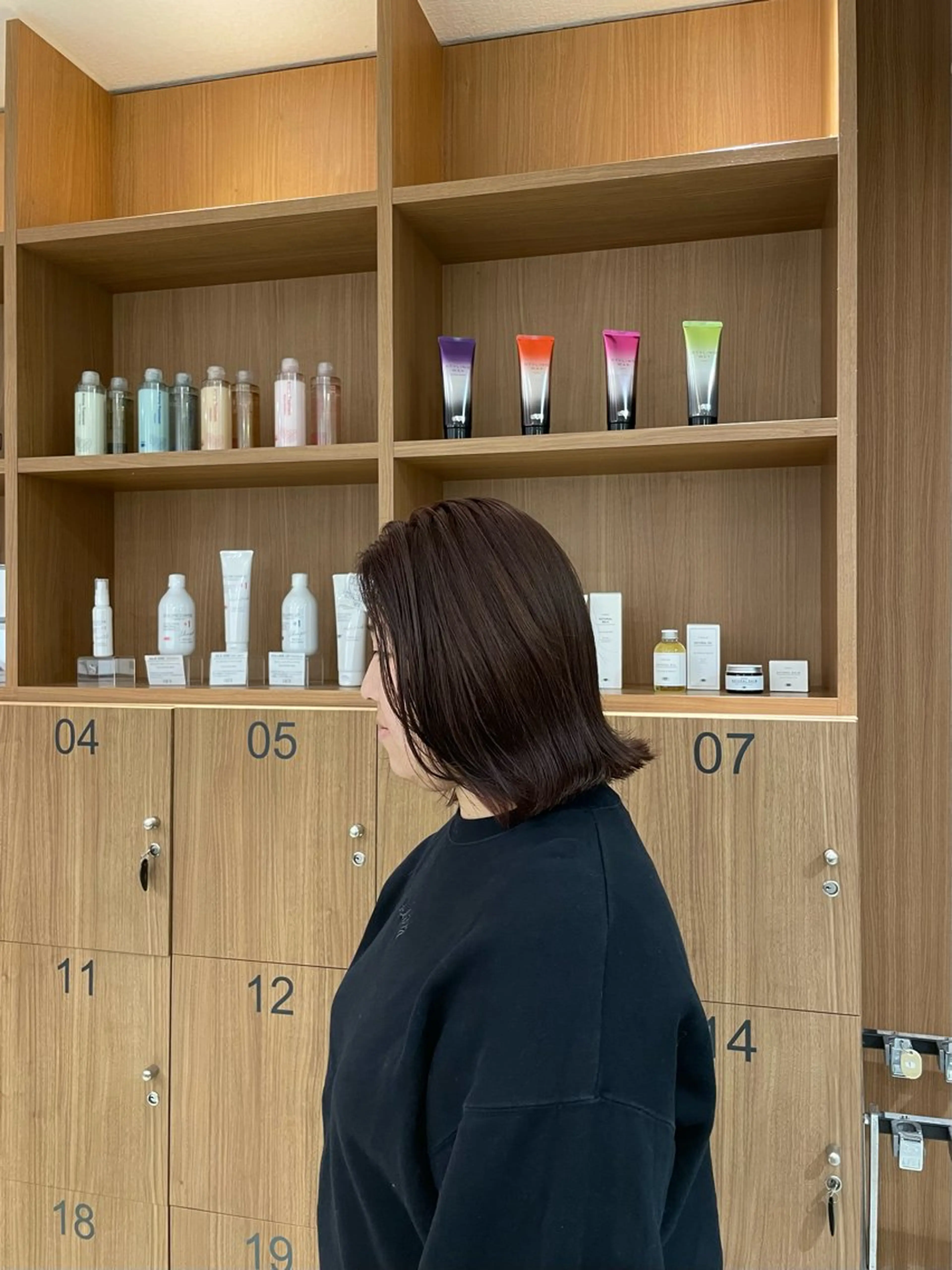 ミディアム カラー ブラウンカラー ピンクカラー ピンクブラウン 顔まわりレイヤー レイヤーカット カット ヘアカラー トリートメント Mayu まゆのヘアスタイル