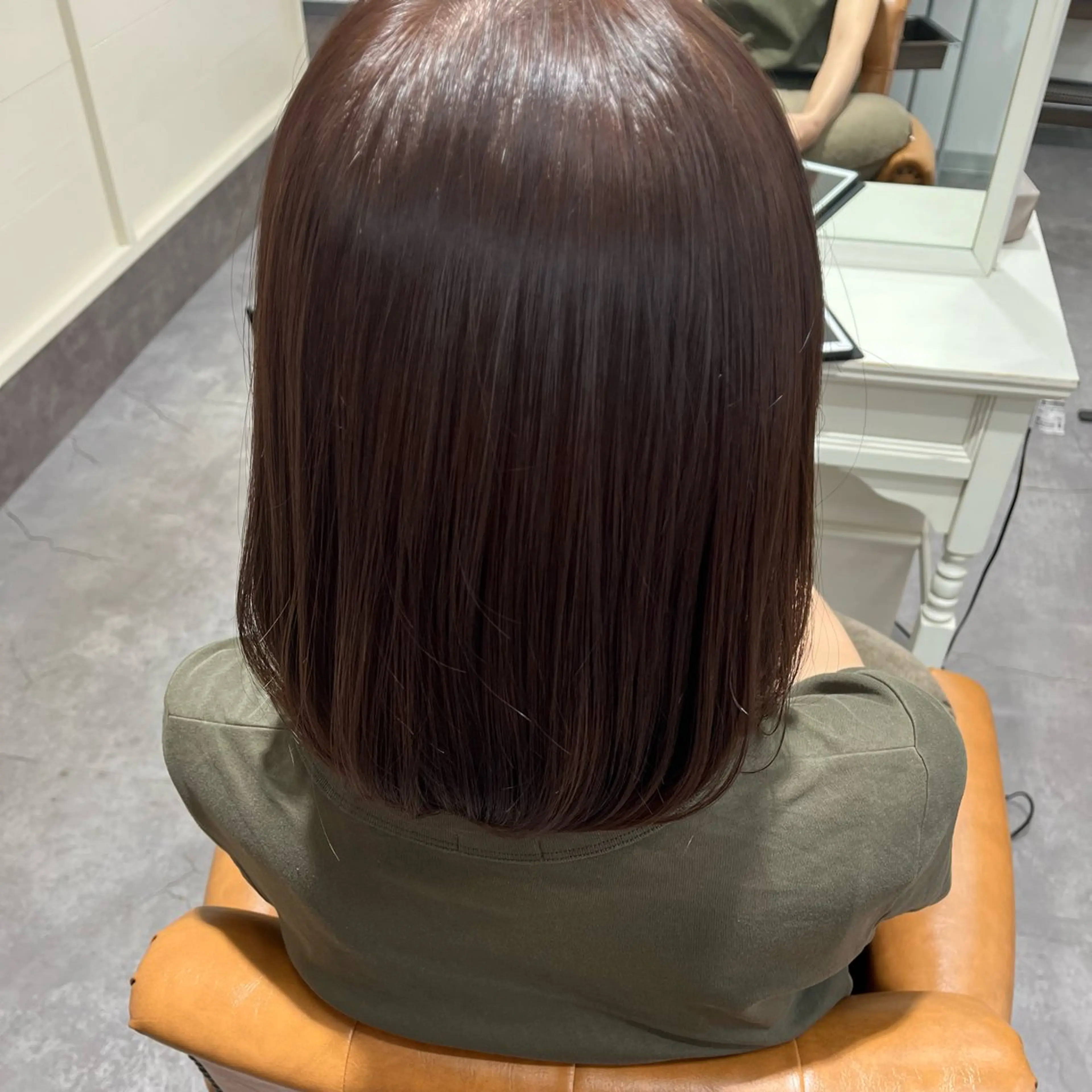 ミディアム カラー ベージュカラー ラベンダーカラー ラベンダーベージュ 堀越 エリのヘアスタイル