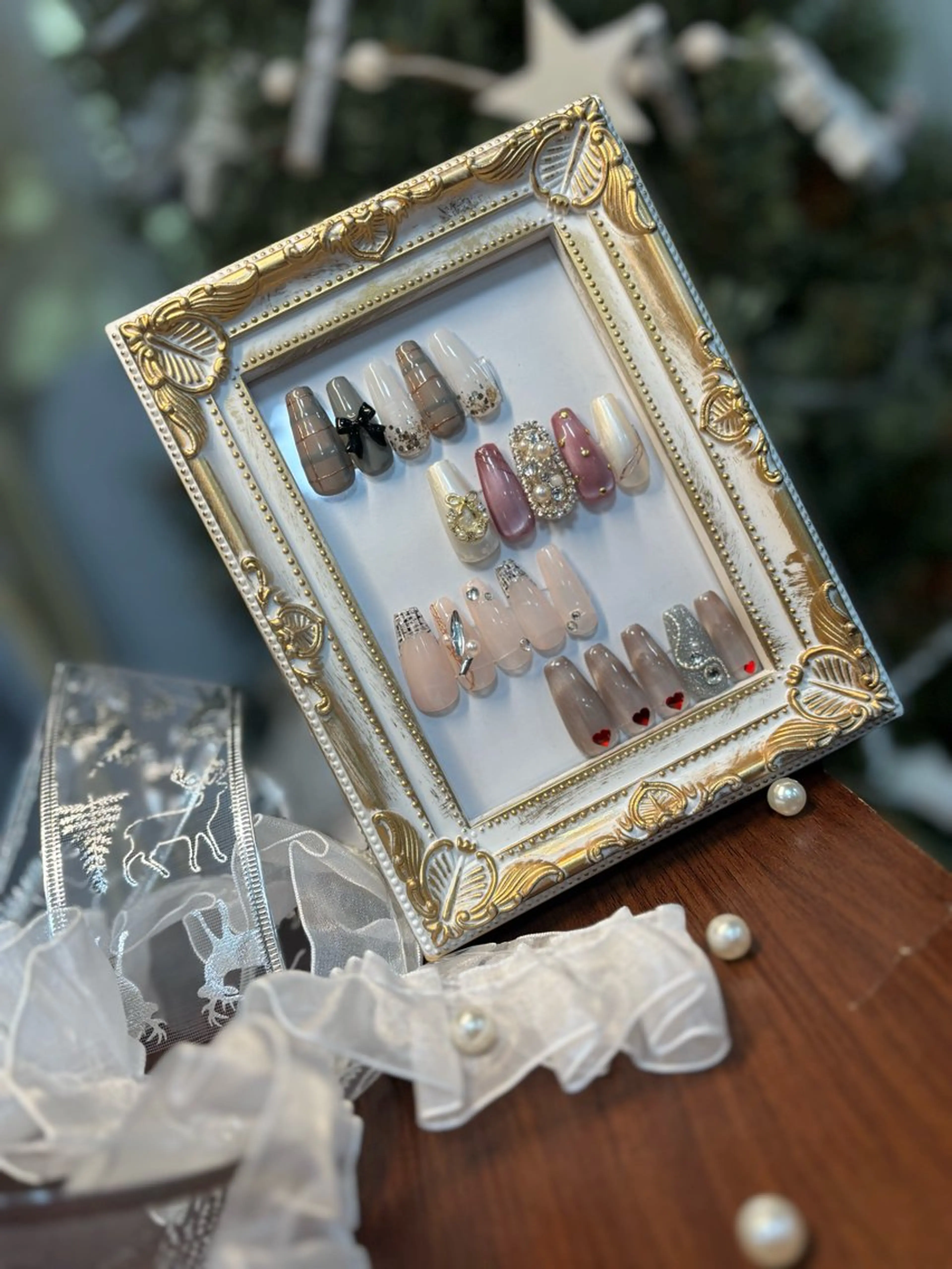 ネイル アートネイル 冬ネイル クリスマス 松村 里奈のネイルデザイン