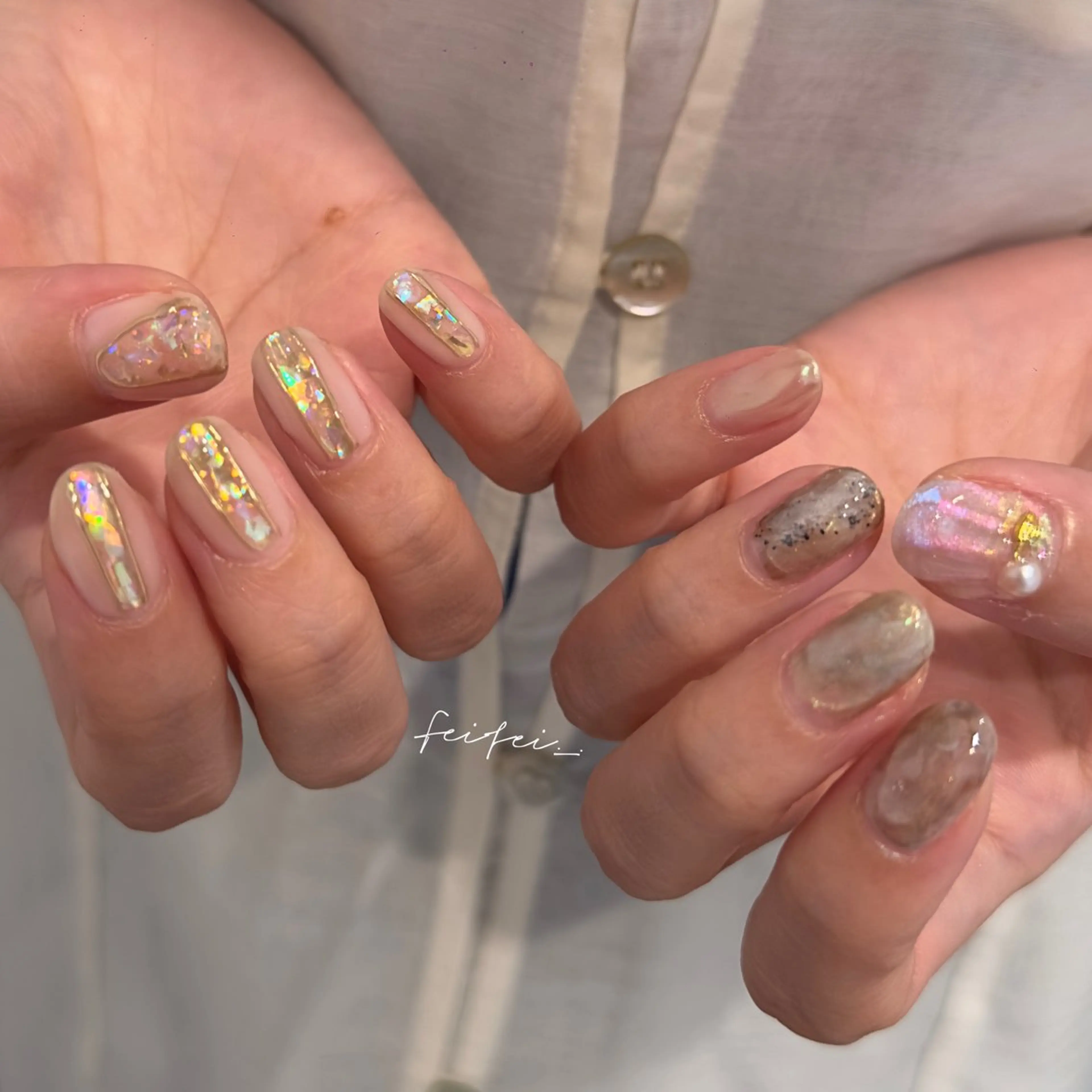 ネイル ハンドネイル 🎀フェイ フェイ🫧💗のネイルデザイン