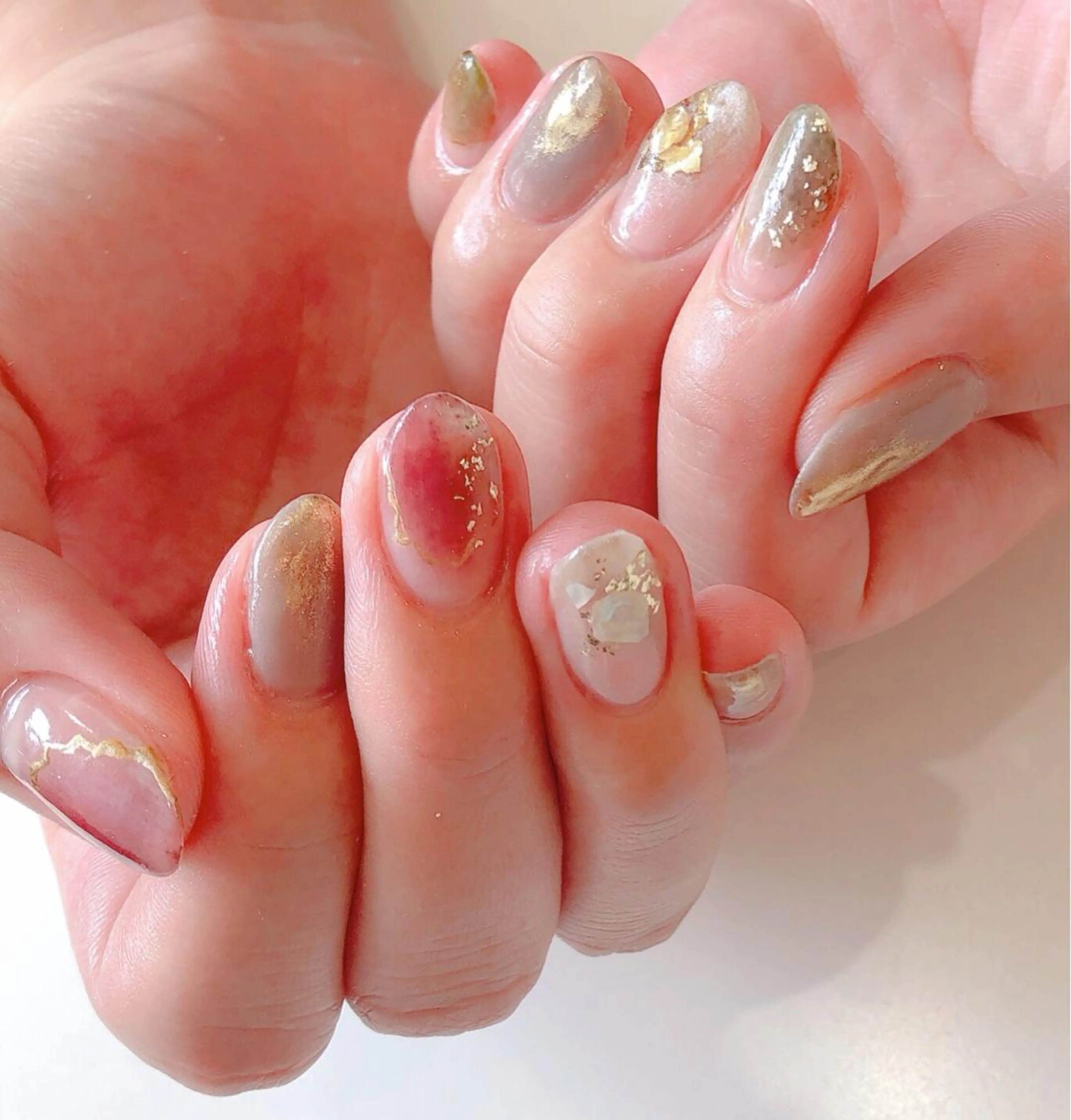 ネイル ニュアンスネイル ハンドネイル 髙橋 優菜のネイルデザイン