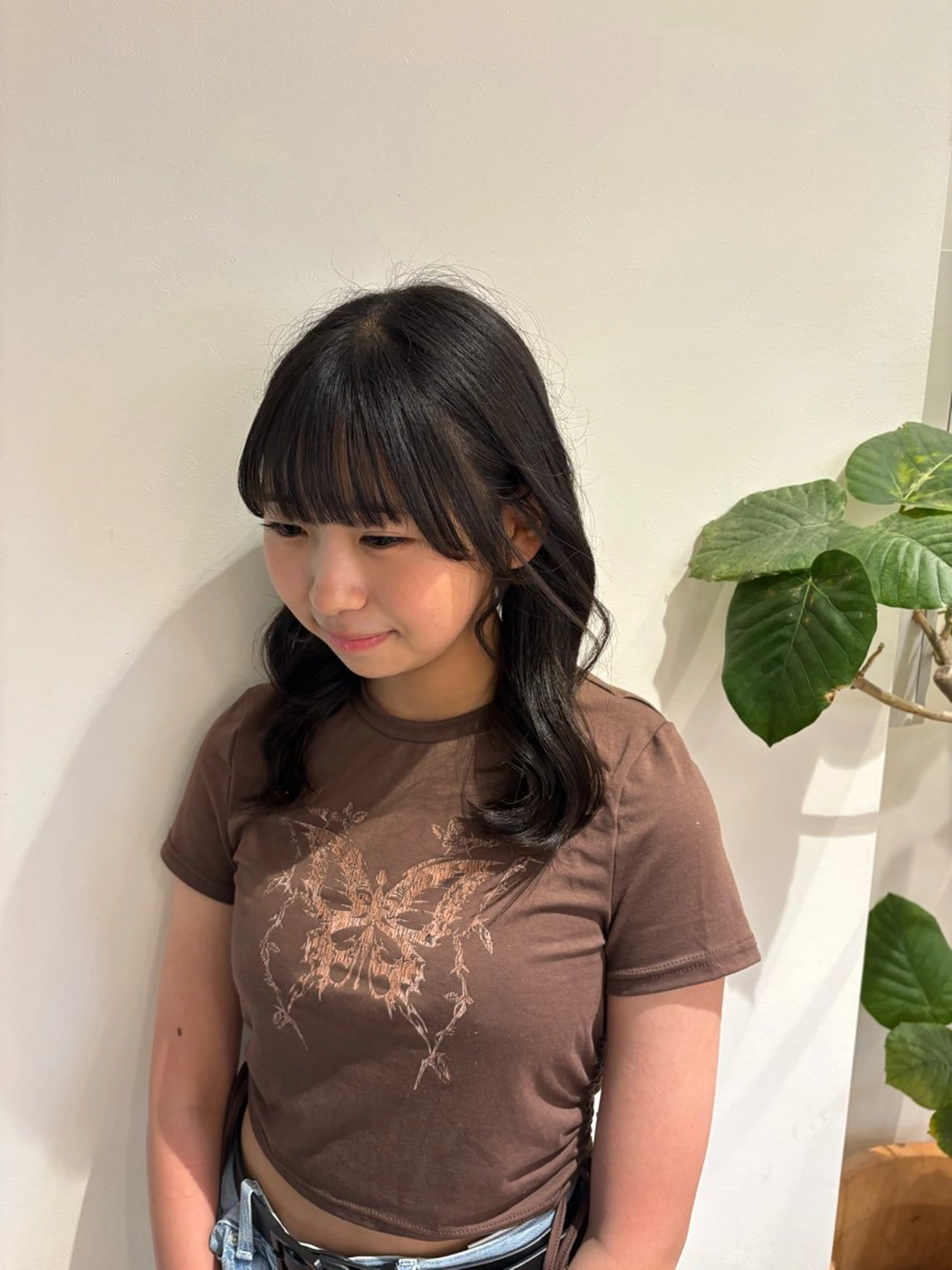 セミロング 佃 風子のヘアスタイル