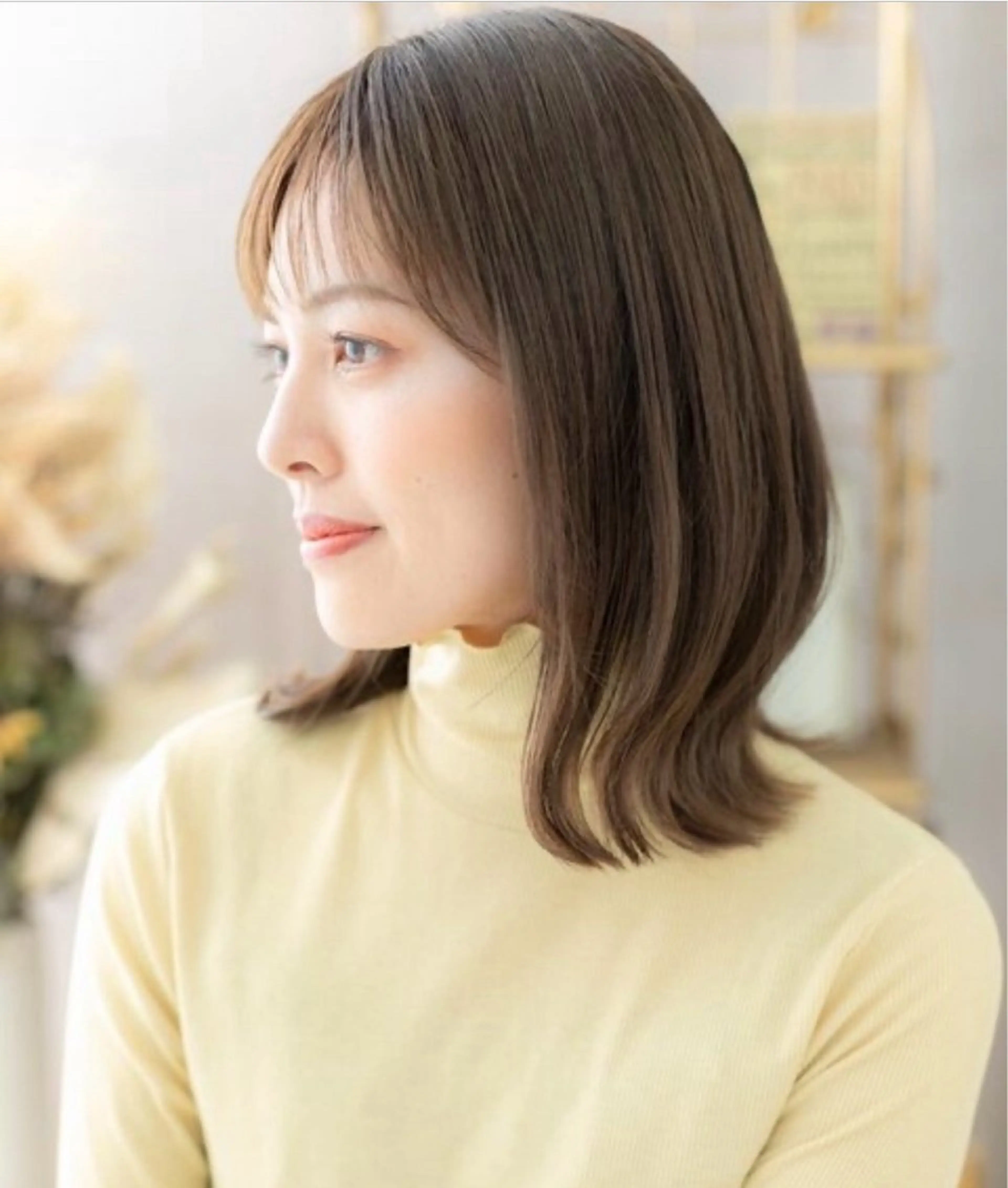 ミディアム ヘアカラー 松山 彩香のヘアスタイル