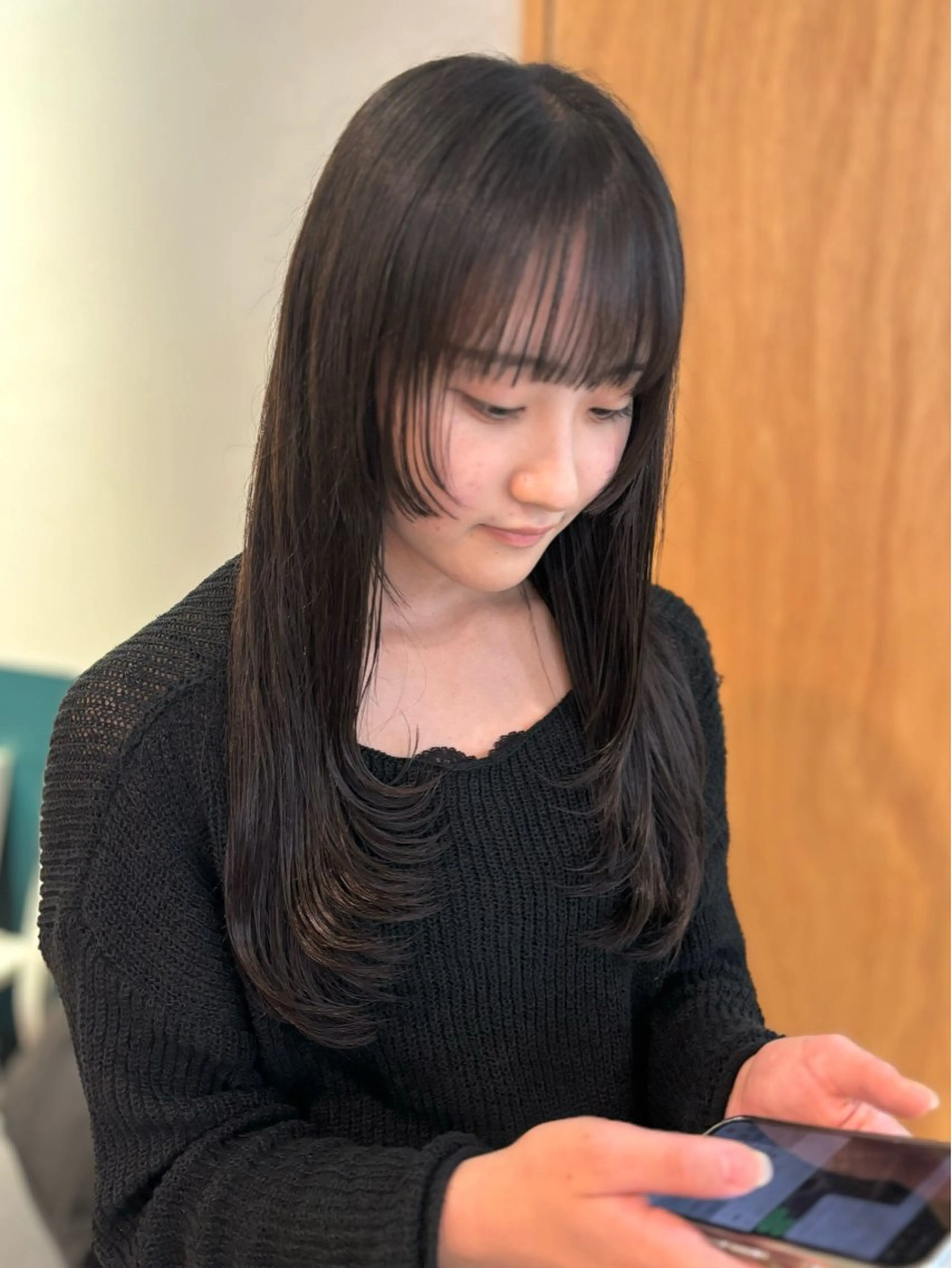 ロング 姫カット レイヤーカット ☁️RIKA☁️ @ri2_____bのヘアスタイル