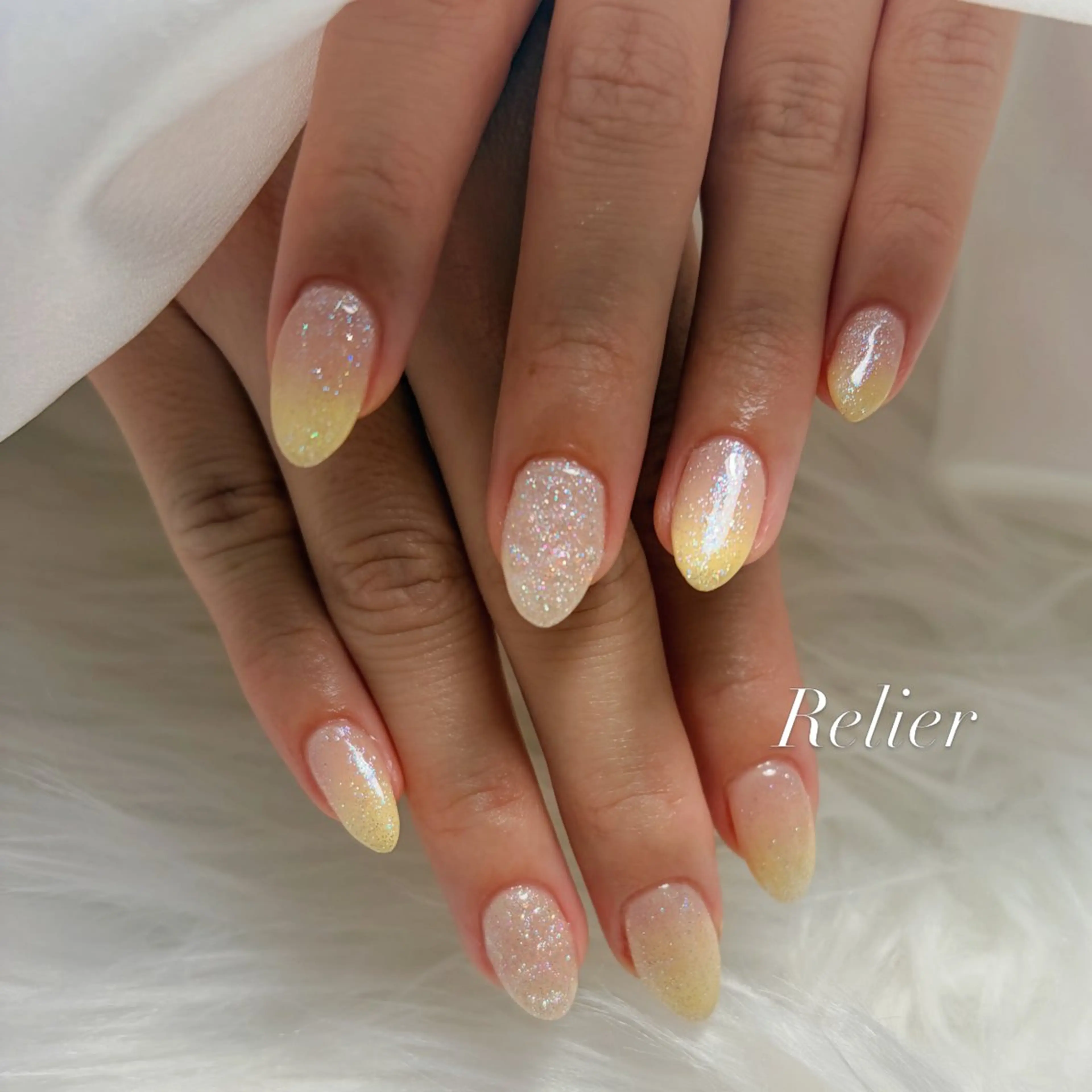 ネイル ラメ(グリッター) ハンドネイル フットネイル Relier Airiのネイルデザイン