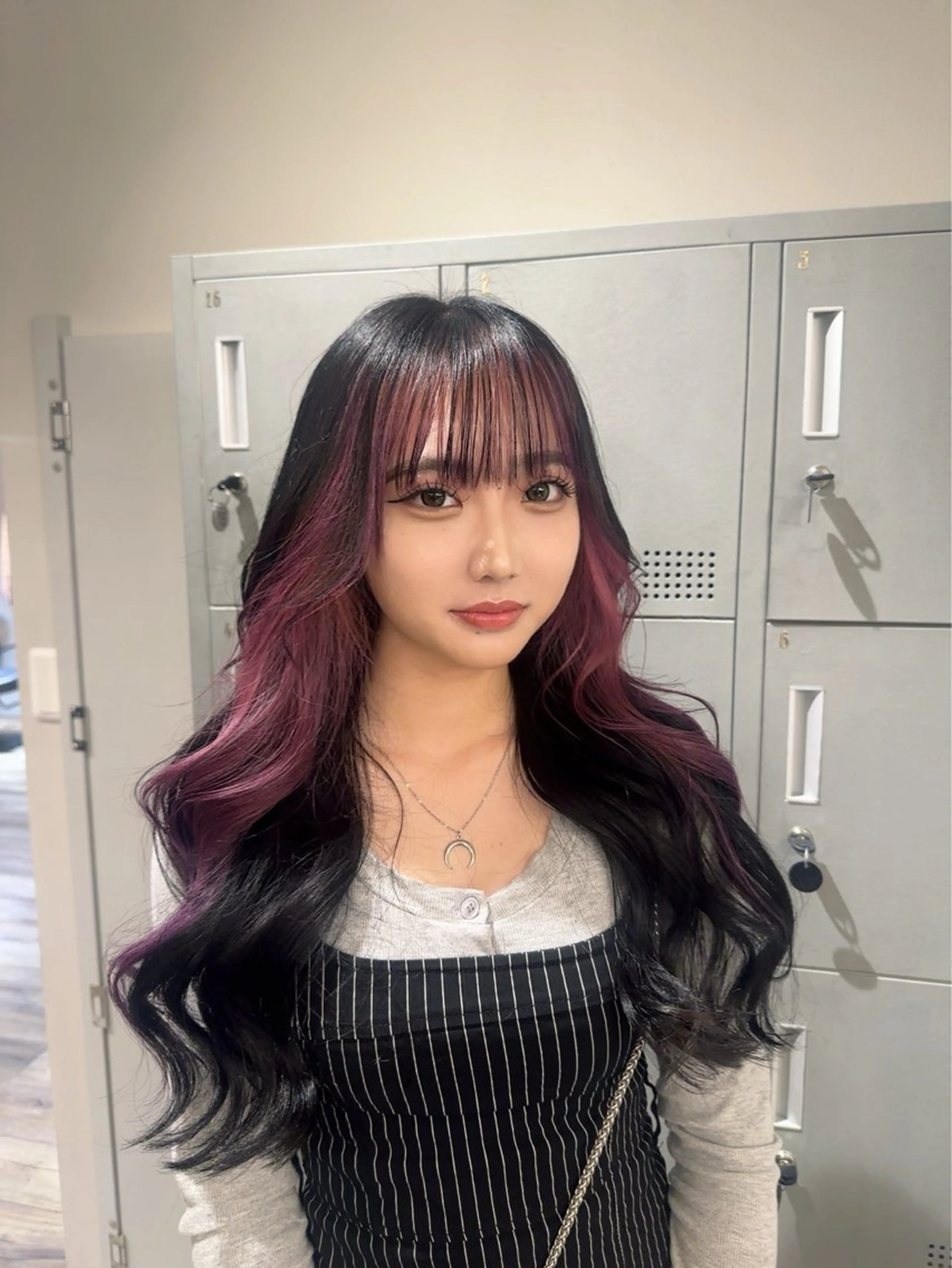 ロング 透け感オリーブ/レイ ヤーカット/KaHoのヘアスタイル