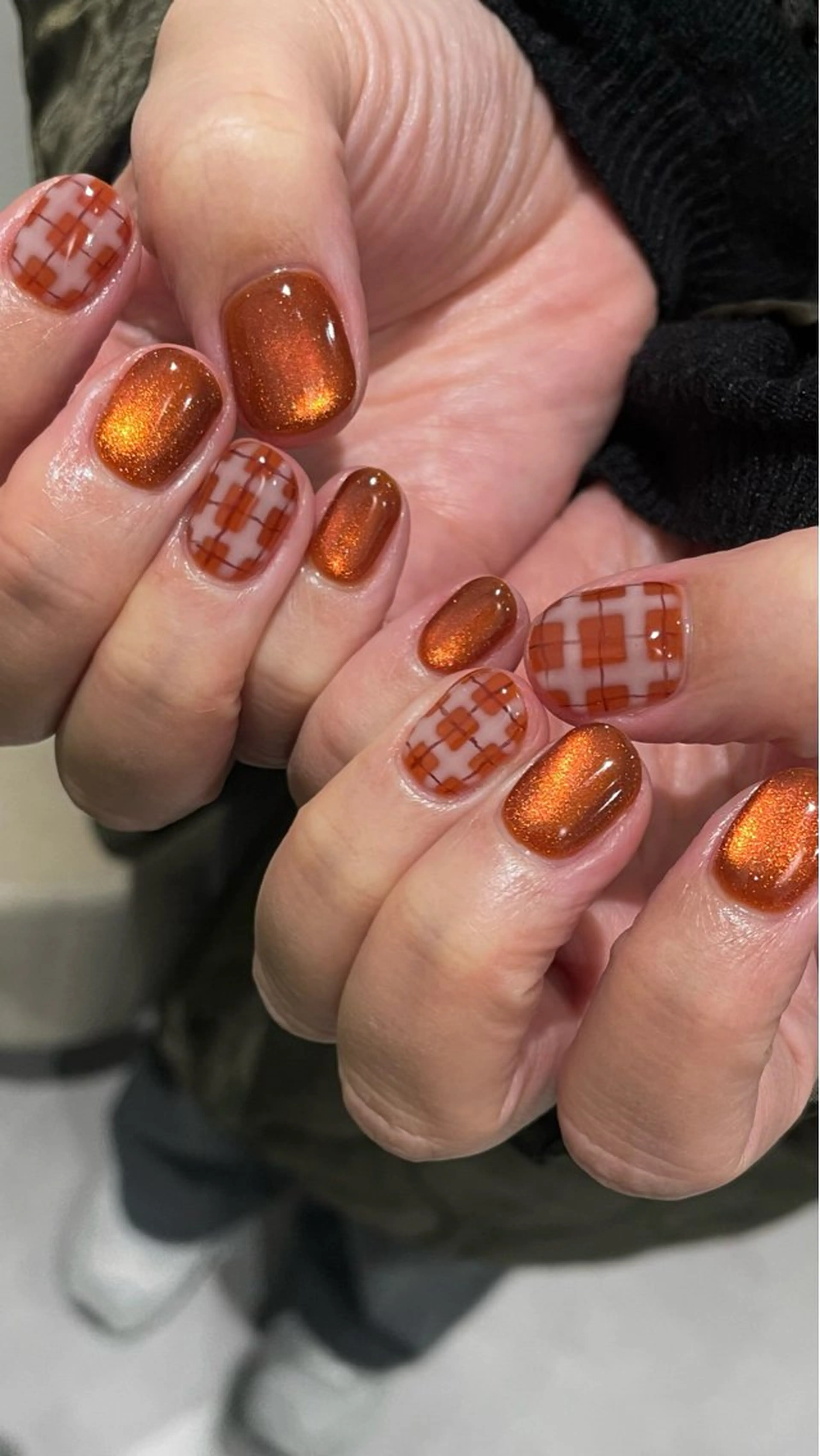 ネイル マグネットネイル ハンドネイル 八潮市ショートネイル 🌼AKANEのネイルデザイン