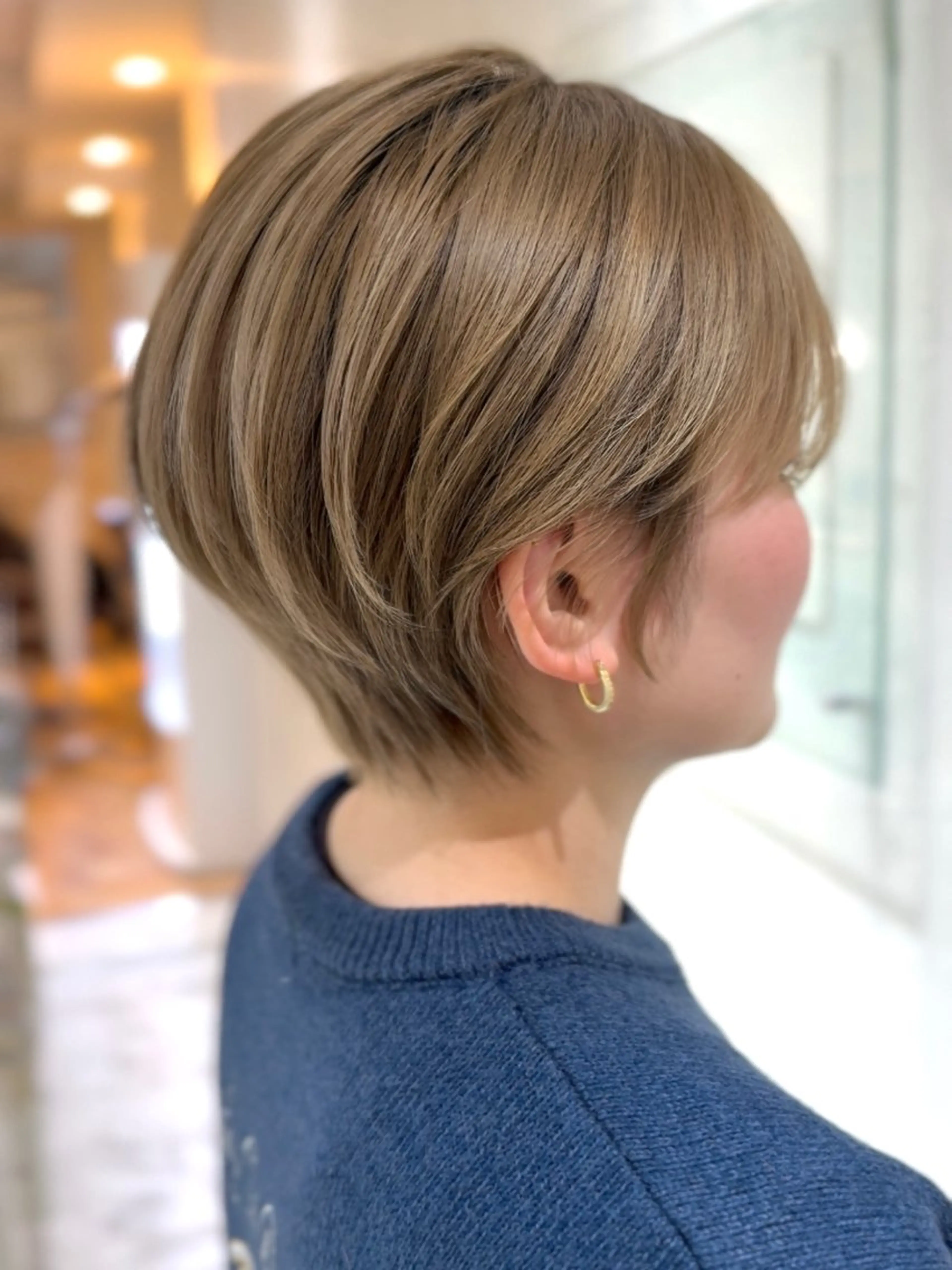 ショート カラー ショートボブ ショートレイヤー ボブ 顔まわりレイヤー 顔周りカット カット ヘアカラー トリートメント 河合秀明/ショート /ボブ/レイヤーのヘアスタイル