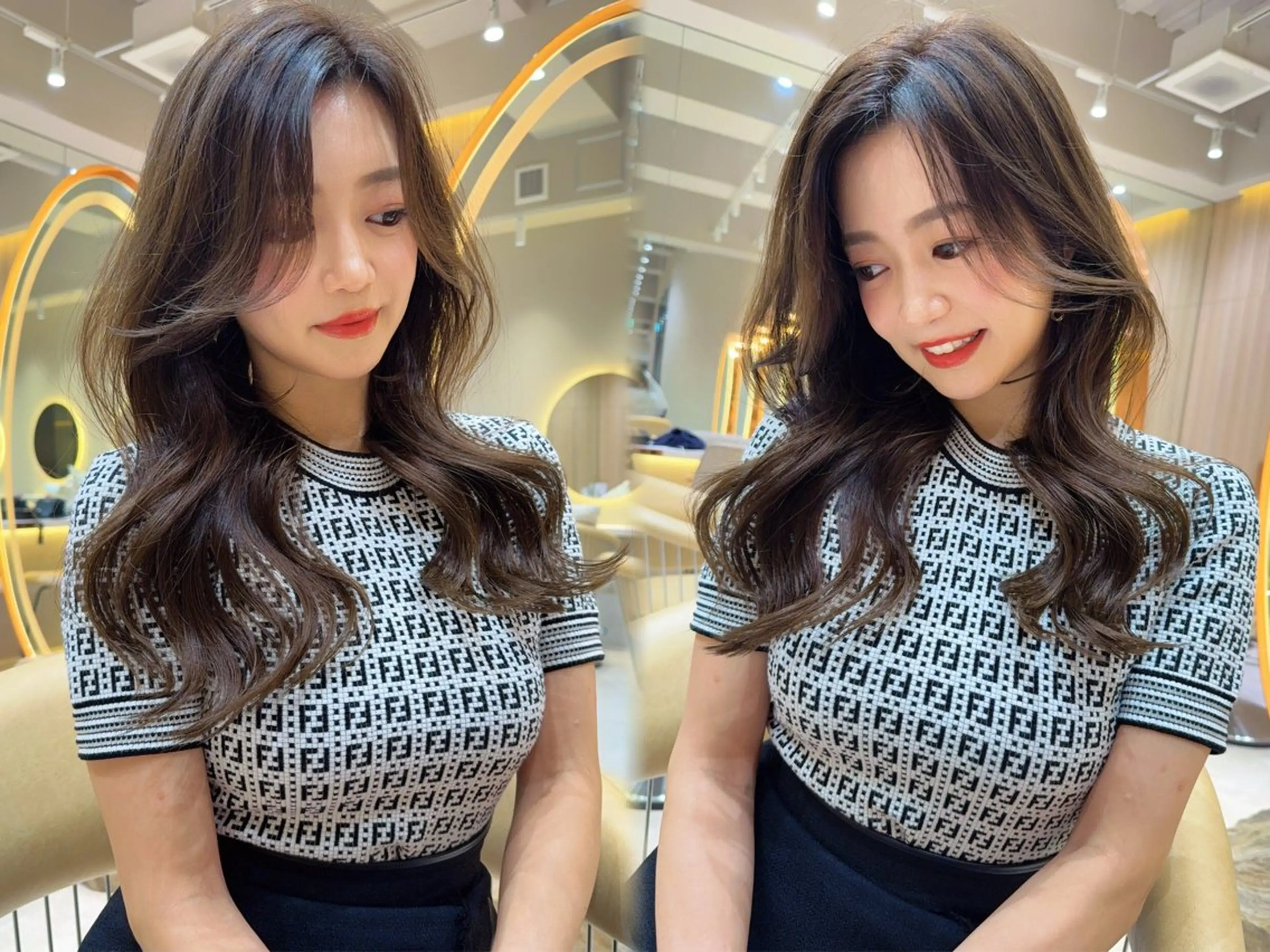 セミロング カラー カット ヘアカラー トリートメント レイヤー❣️縮毛矯 川村利幸のヘアスタイル