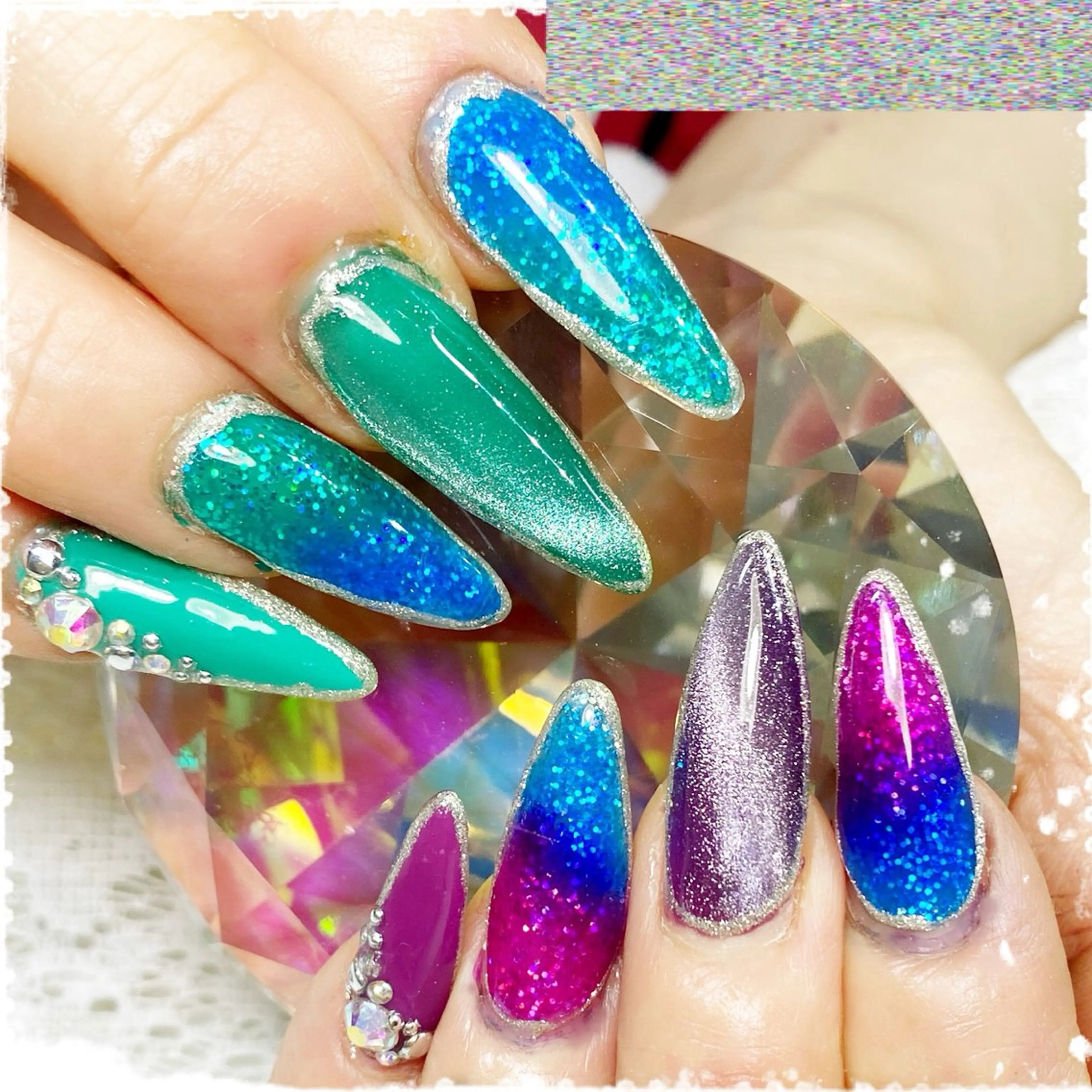 ネイル ロングネイル マグネットネイル ハンドネイル nail salon  la reine所属・nail salon la reineのネイルデザイン