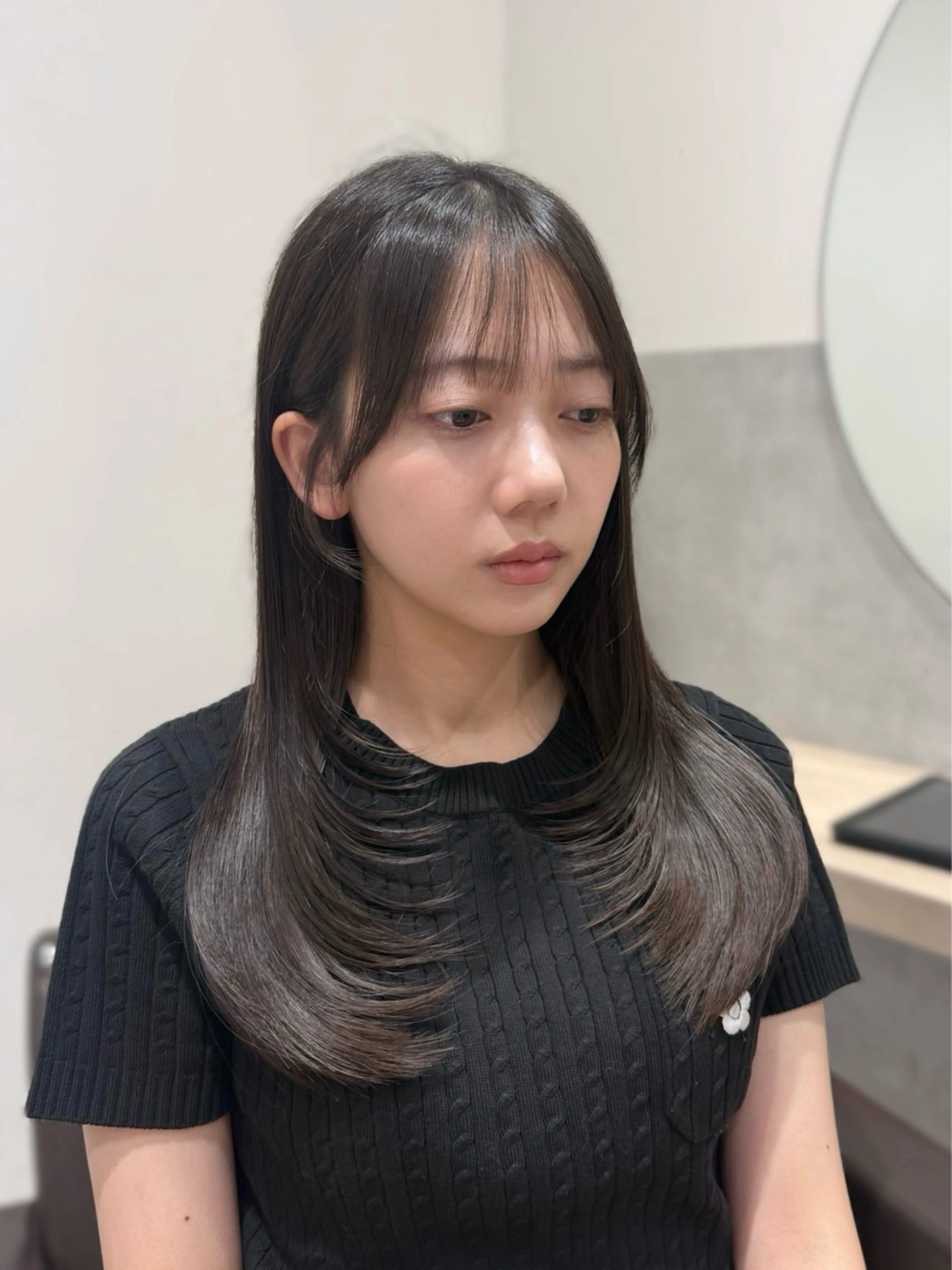 セミロング カット トリートメント レイヤー/ワンホン 🤍wakaのヘアスタイル