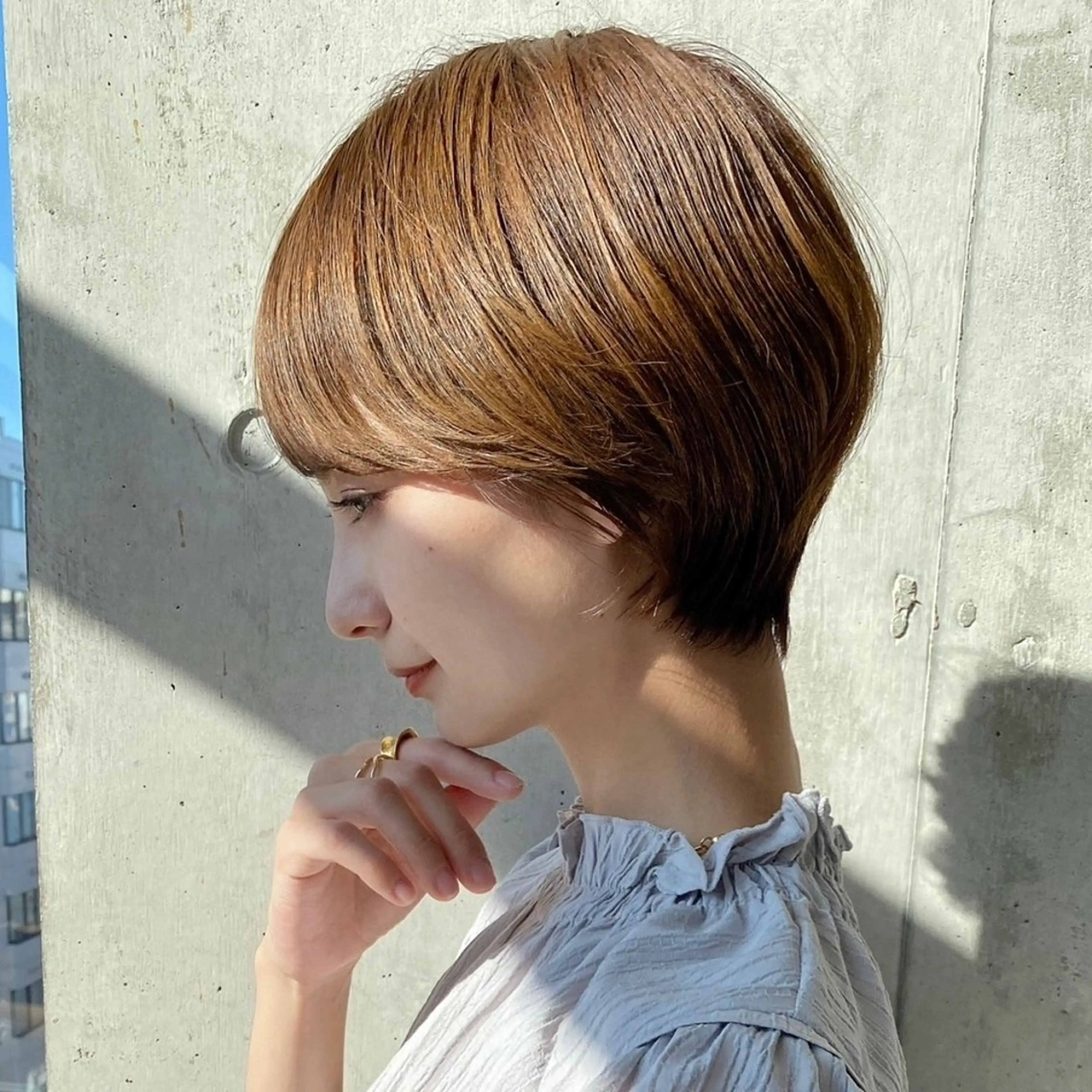 セミロング カラー ヘアカラー トリートメント ヘアアレンジ/柔らか 艶カラー/AKARIのヘアスタイル