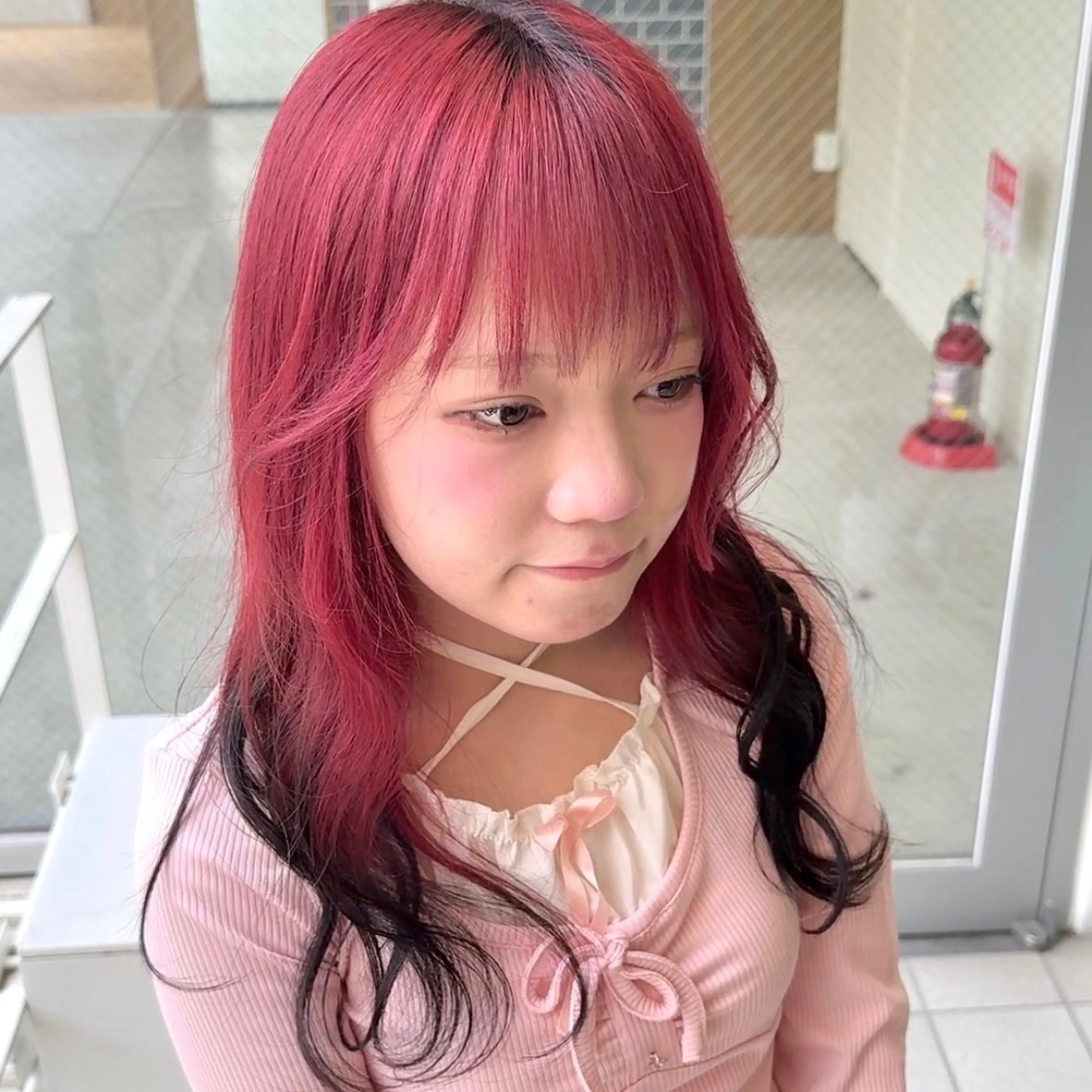 ロング カラー ブリーチ ハイトーンカラー ピンクカラー 💖ブリーチ/暖色 𝐘𝐮𝐢💖のヘアスタイル