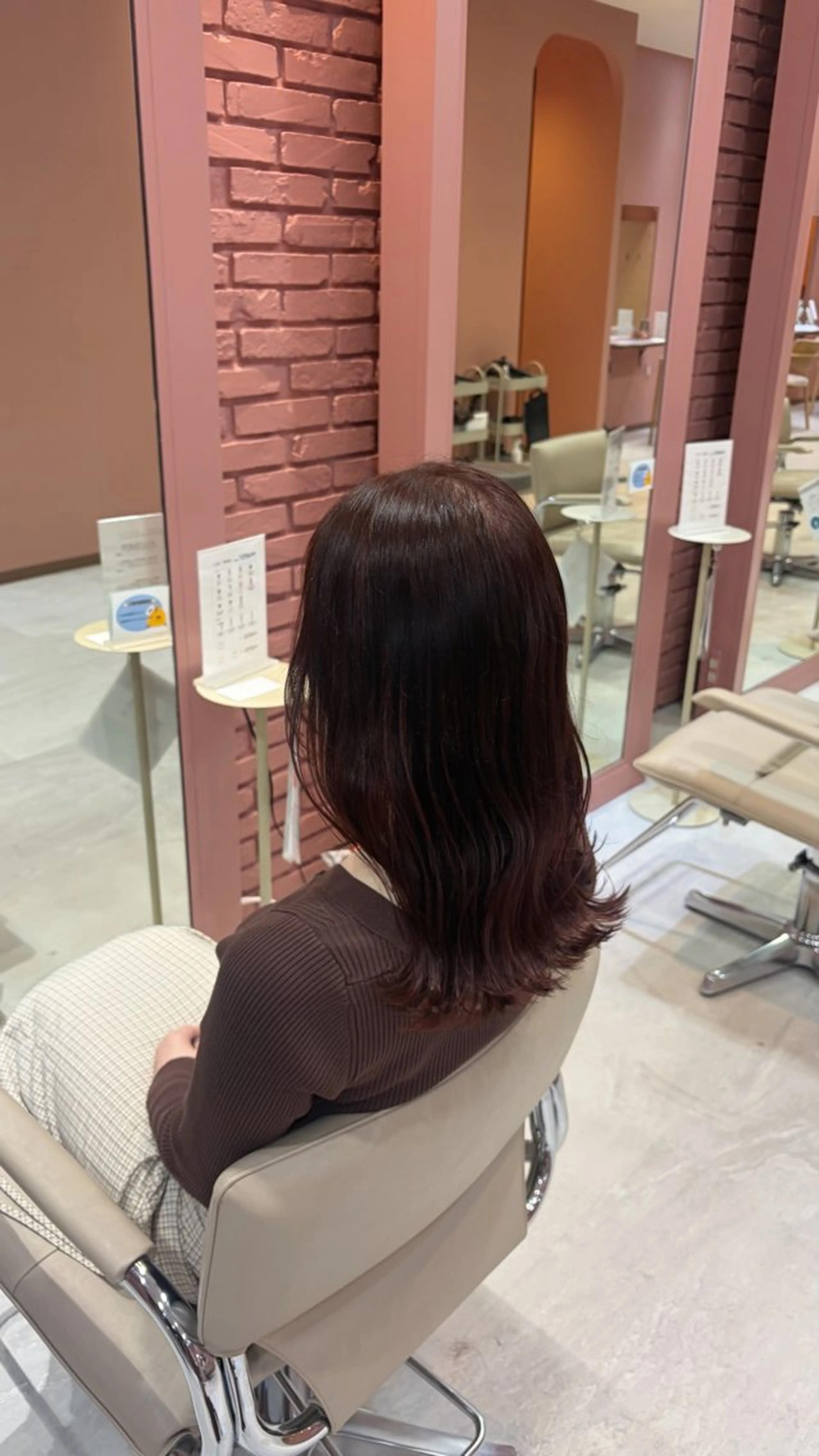 ミディアム カラー カット ヘアカラー 聖菜/ hina /レイヤー/艶カラーのヘアスタイル