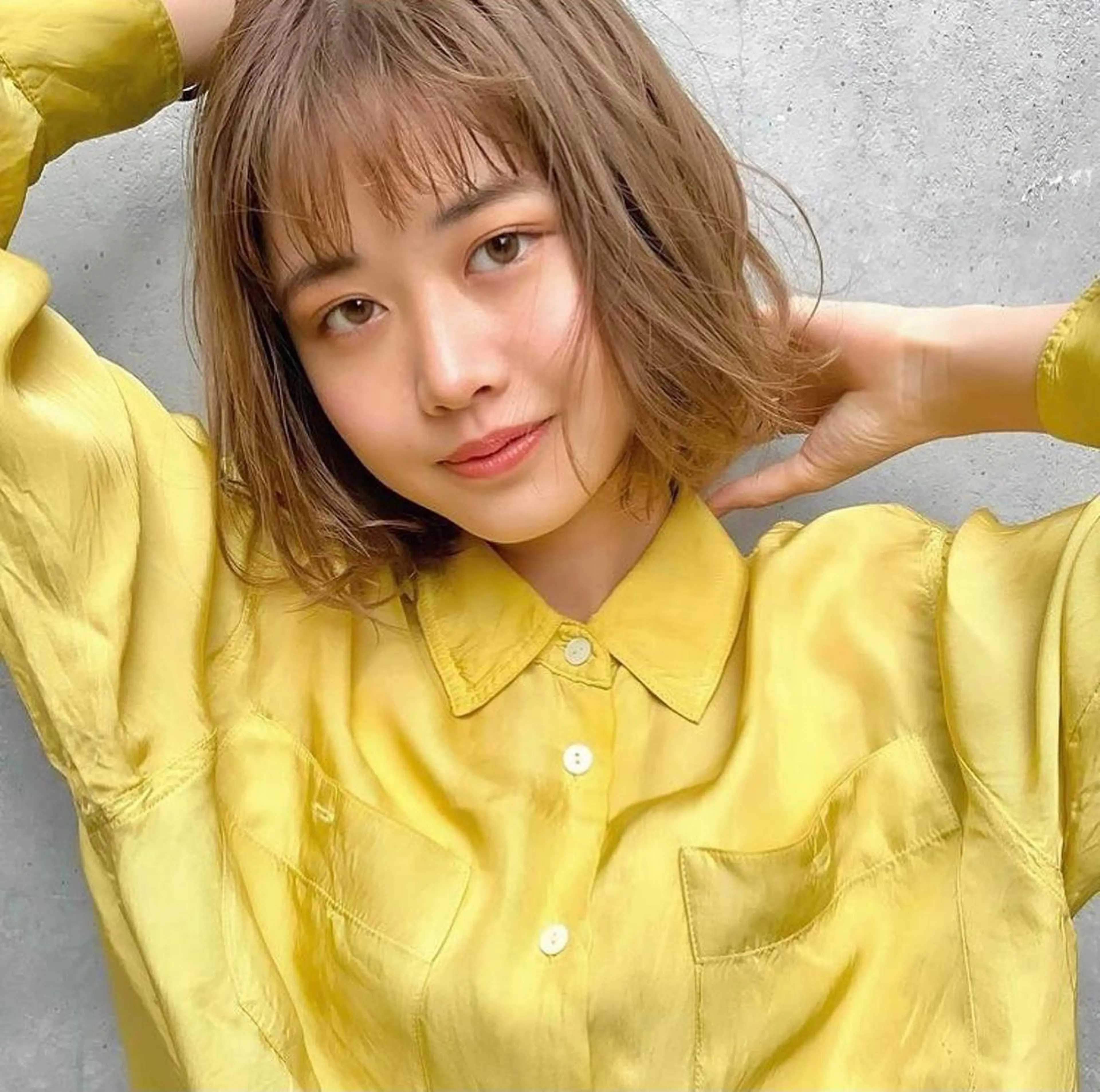 ミディアム カラー 渋谷/韓国風 西原直樹のヘアスタイル