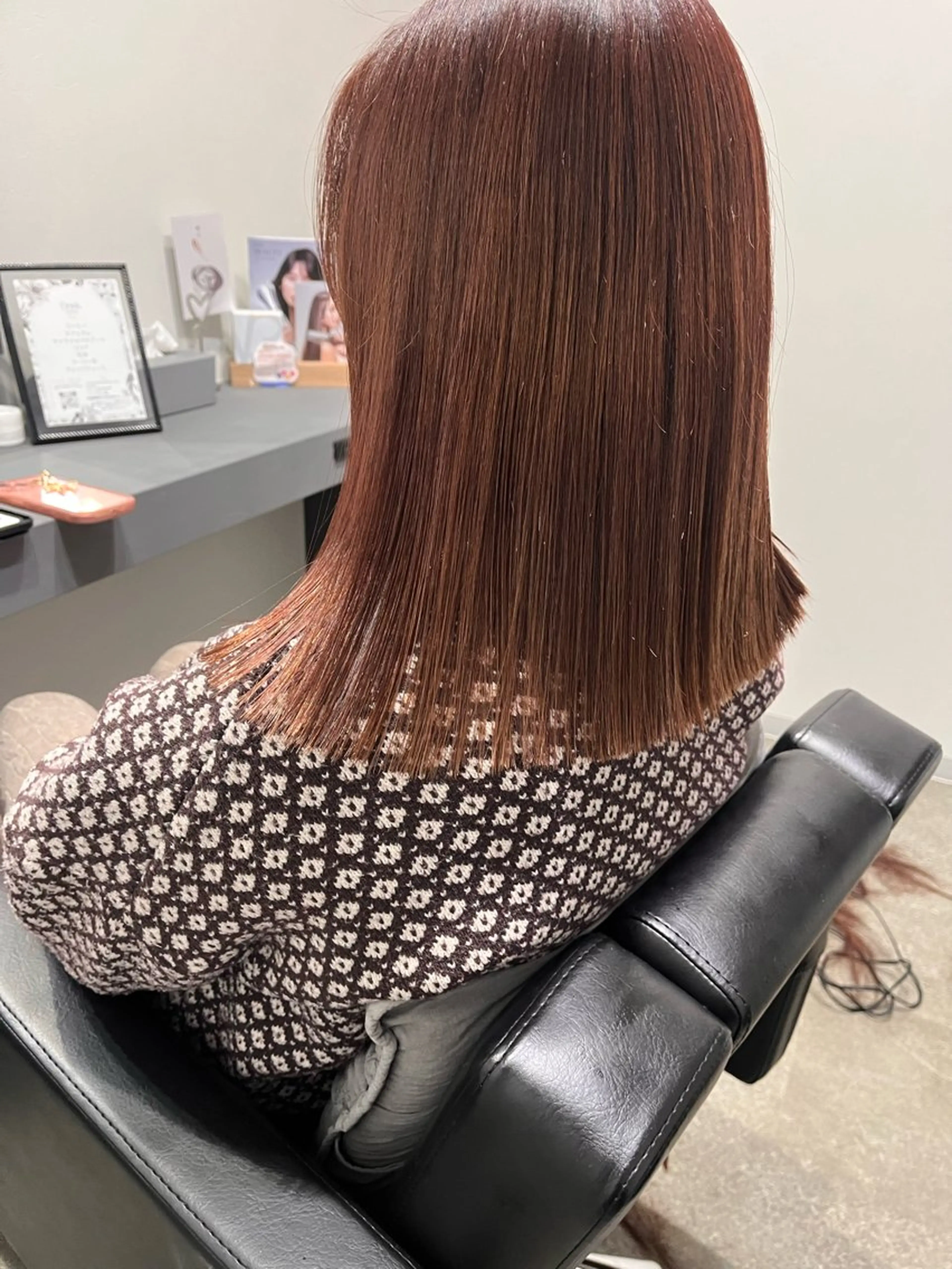 ミディアム カット ヘアカラー 堀越 エリのヘアスタイル