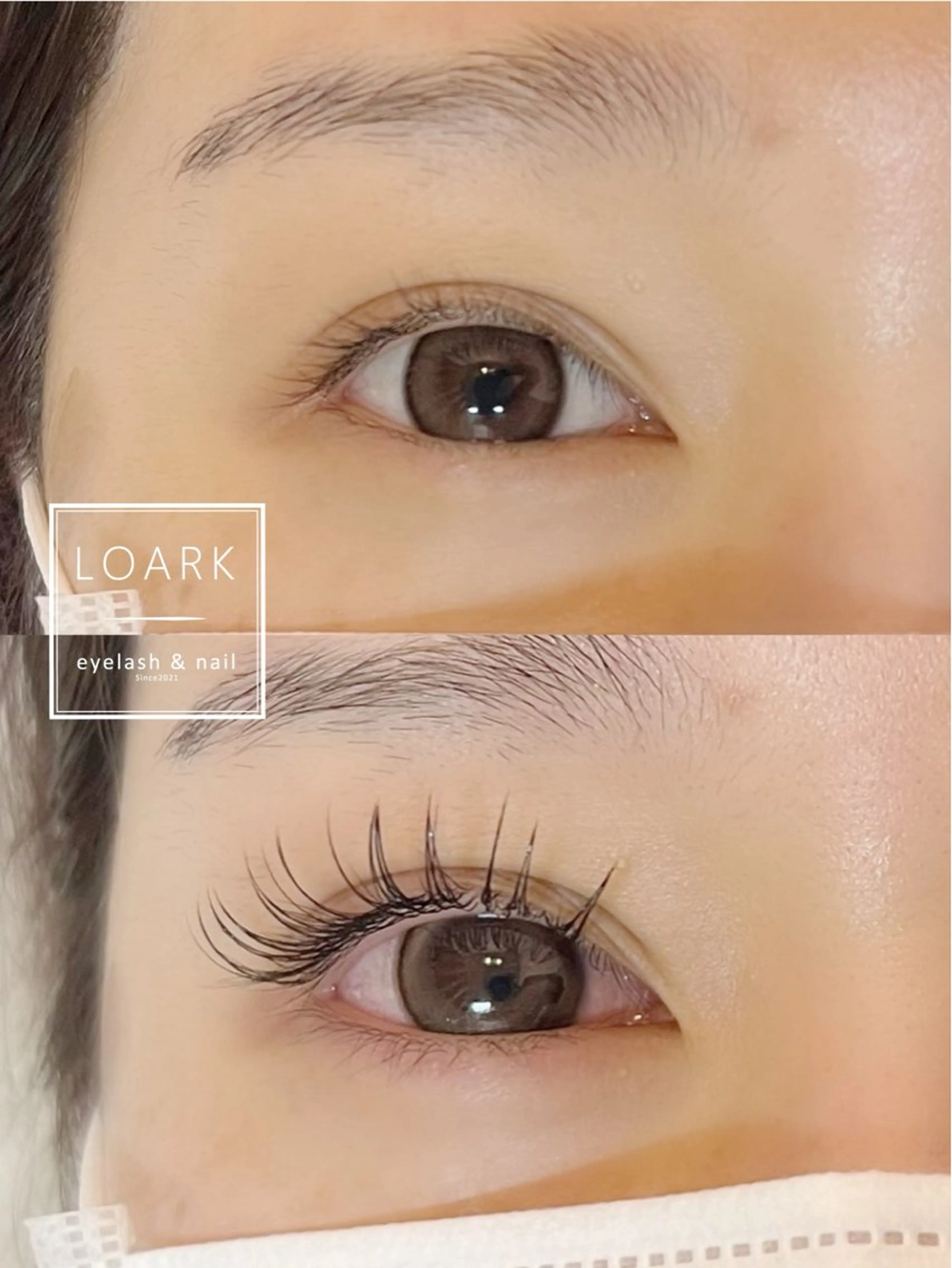 マツエク・マツパ Cカール フラットラッシュ LOARK アイラッシュのマツエク・マツパデザイン