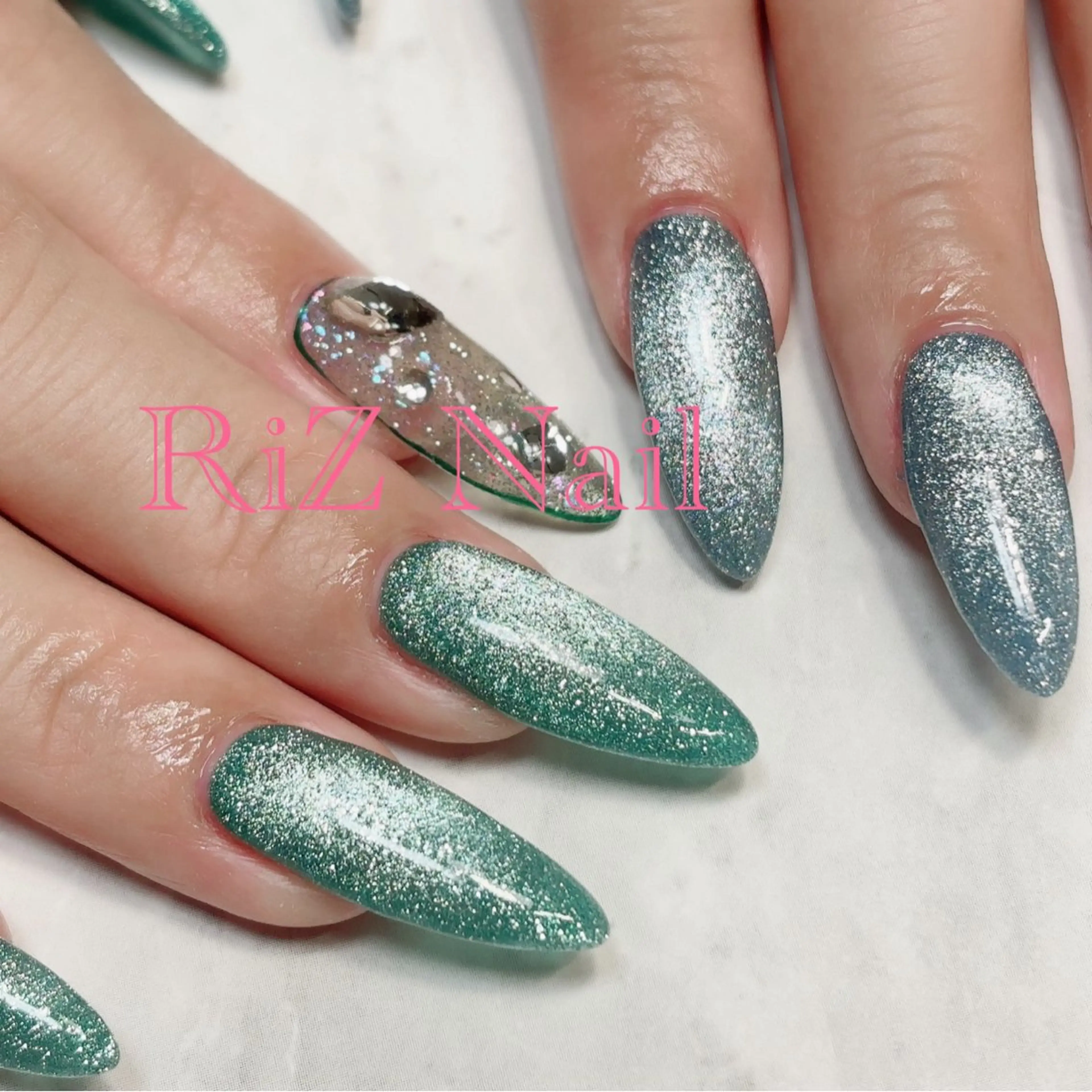 ネイル 長さ出し スカルプネイル RiZ nail salonのネイルデザイン