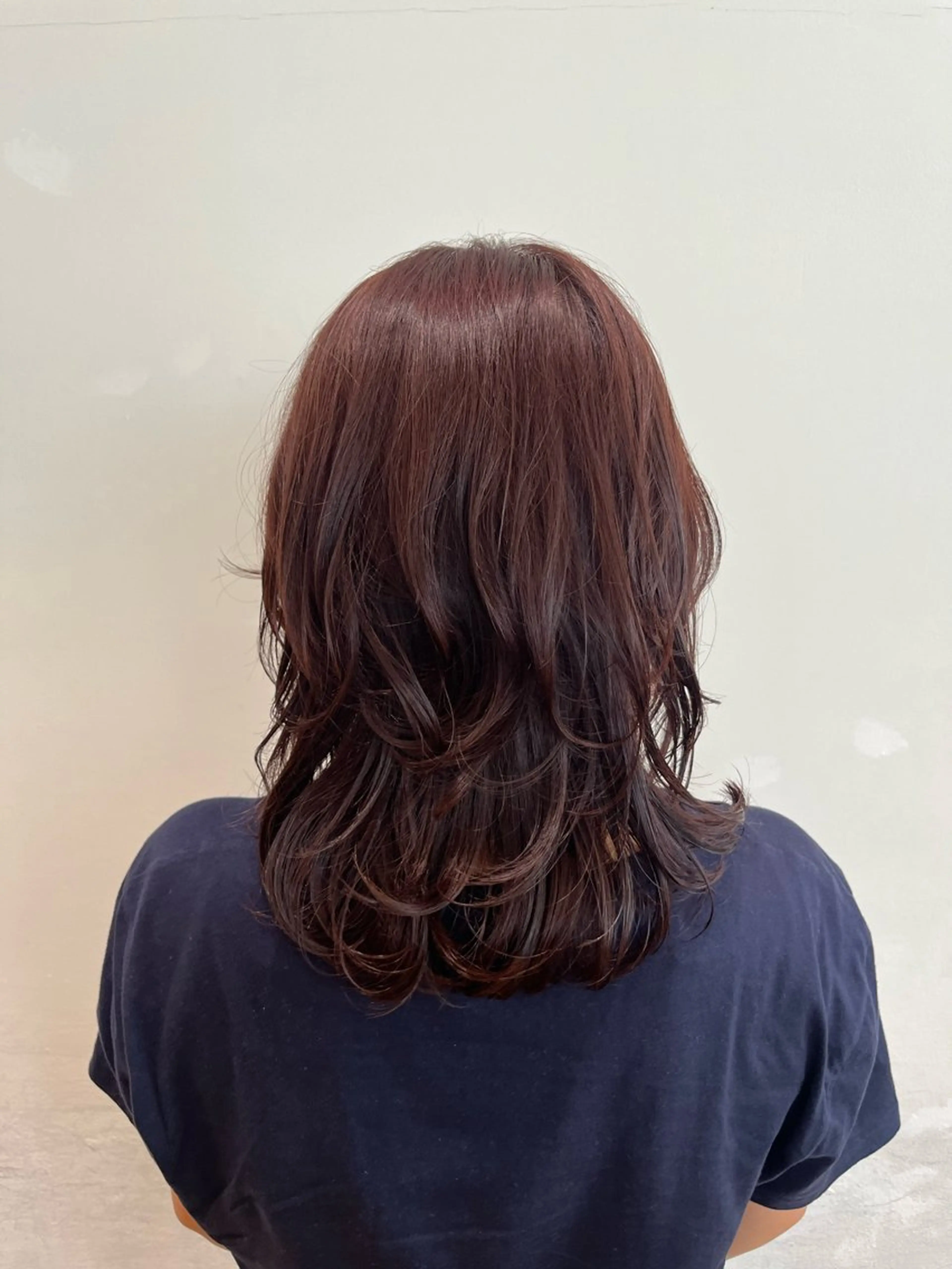 セミロング レイヤーカット 暖色カラー/ダブル カラー/名古屋/辻のヘアスタイル