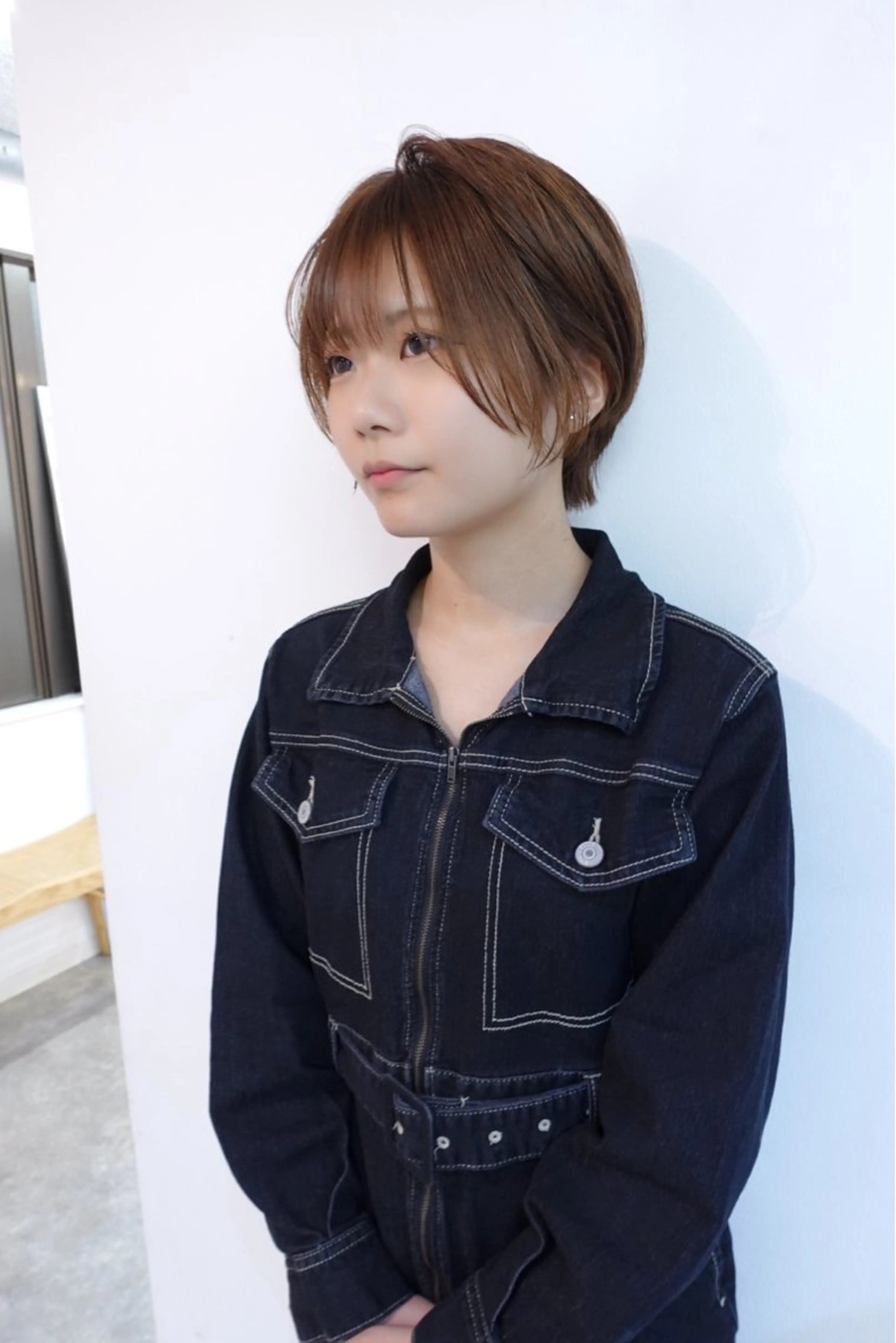 ショート カラー nishido ハイライト/パーマのヘアスタイル