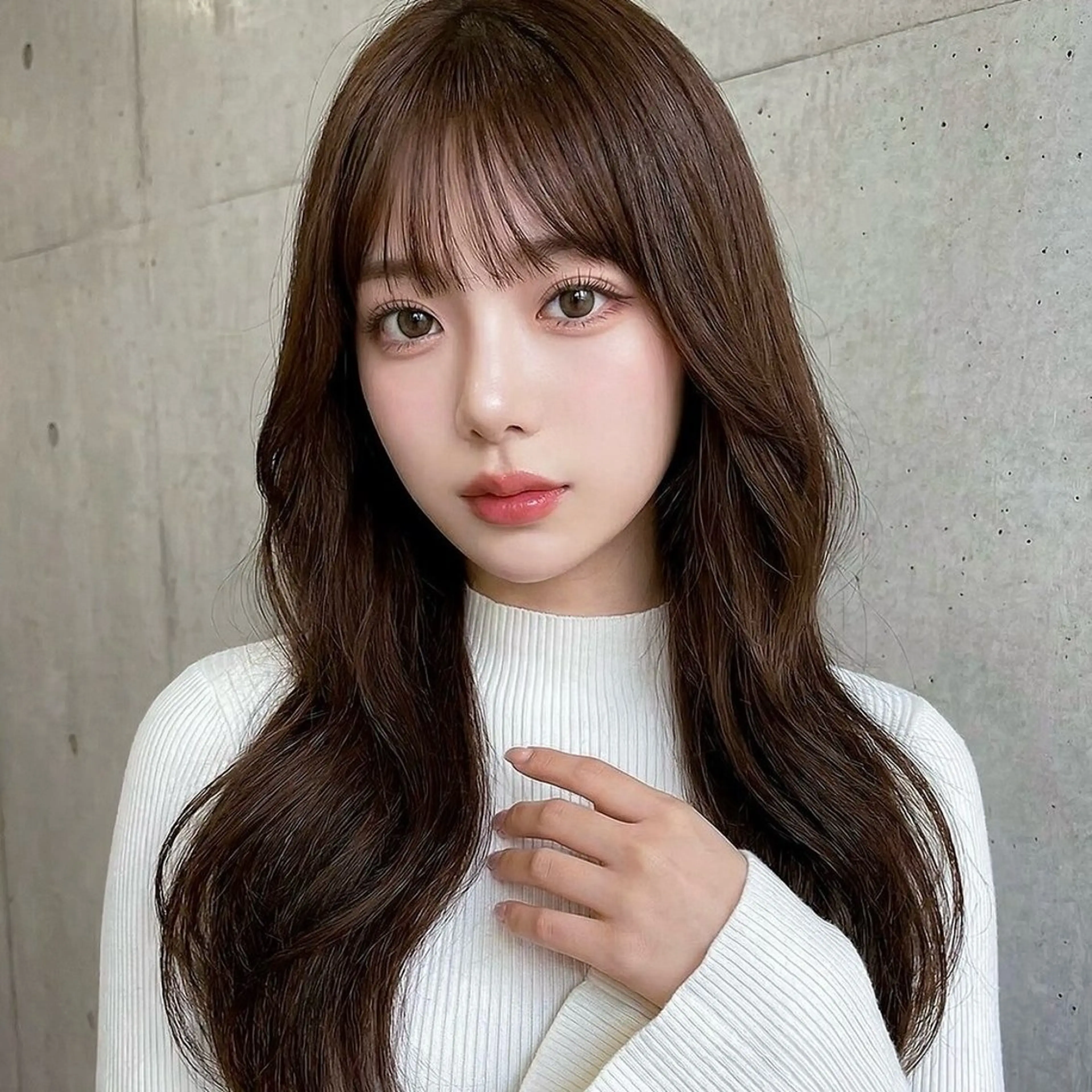 ロング 松葉 柚月のヘアスタイル