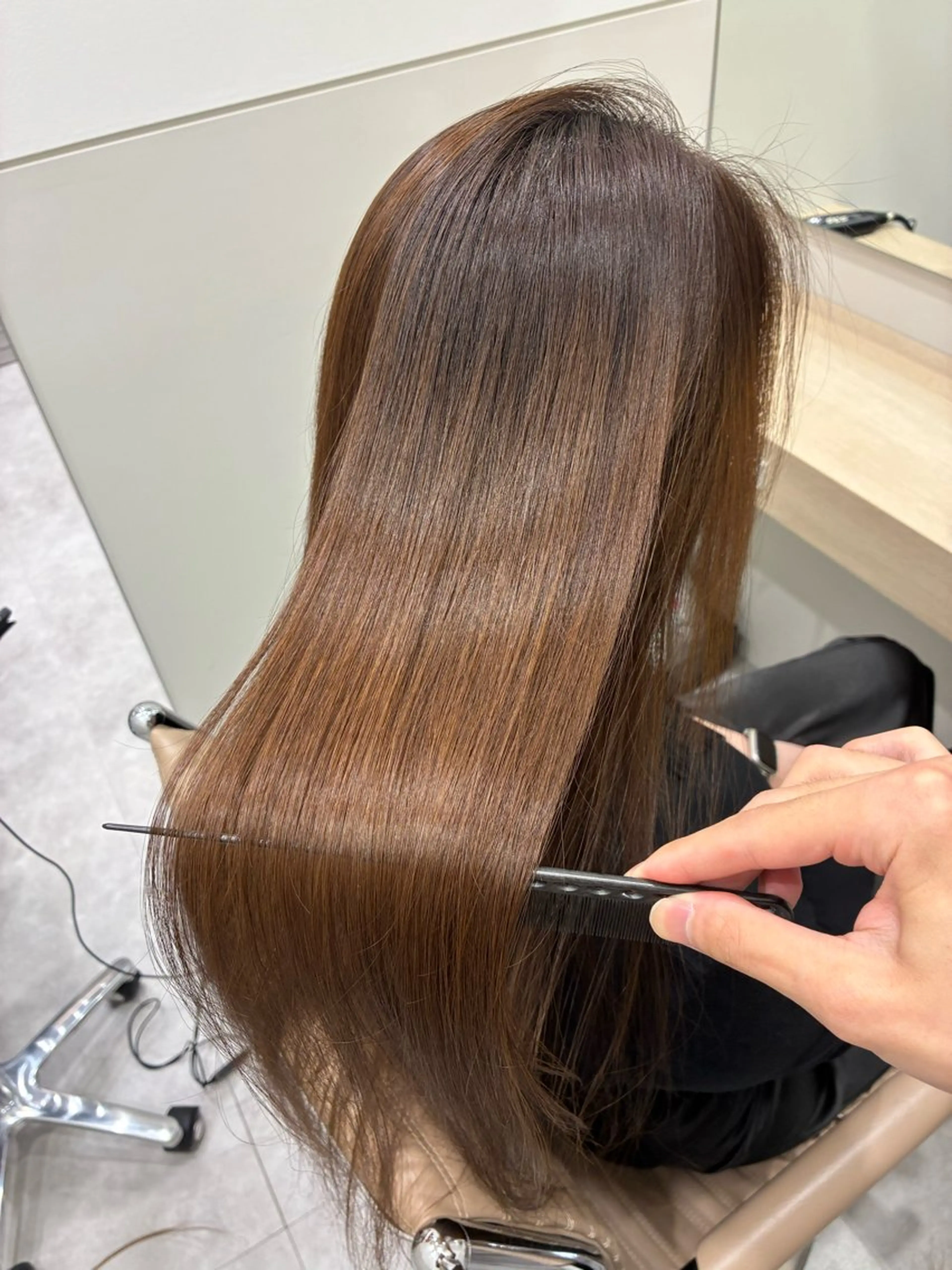 セミロング 髪質改善 トリートメント カット トリートメント 🌿髪質改善/大名/ レイヤー/艶髪🌿のヘアスタイル