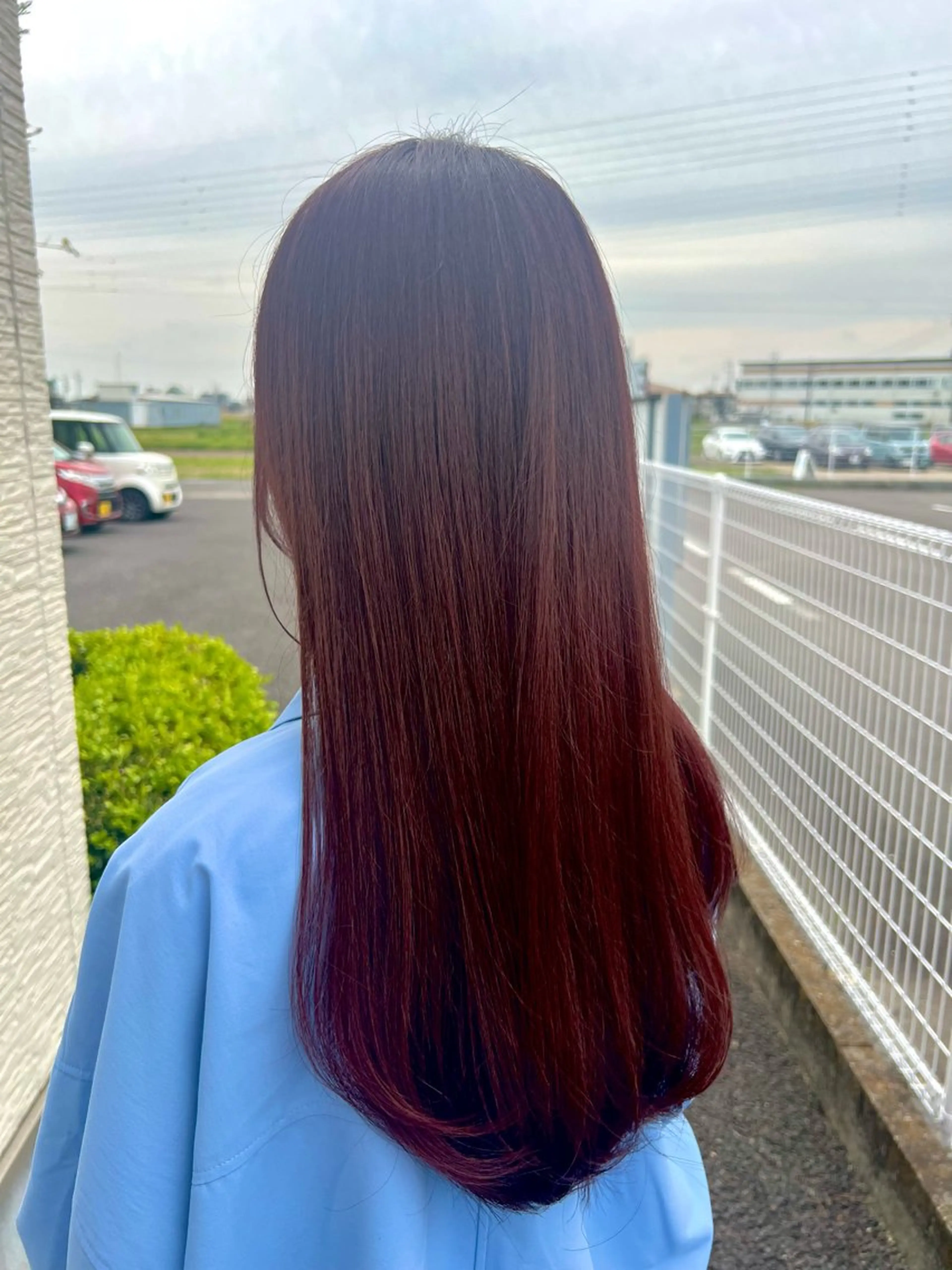 ロング ピンクブラウン カット ヘアカラー cyan所属・cyan Amiのヘアスタイル