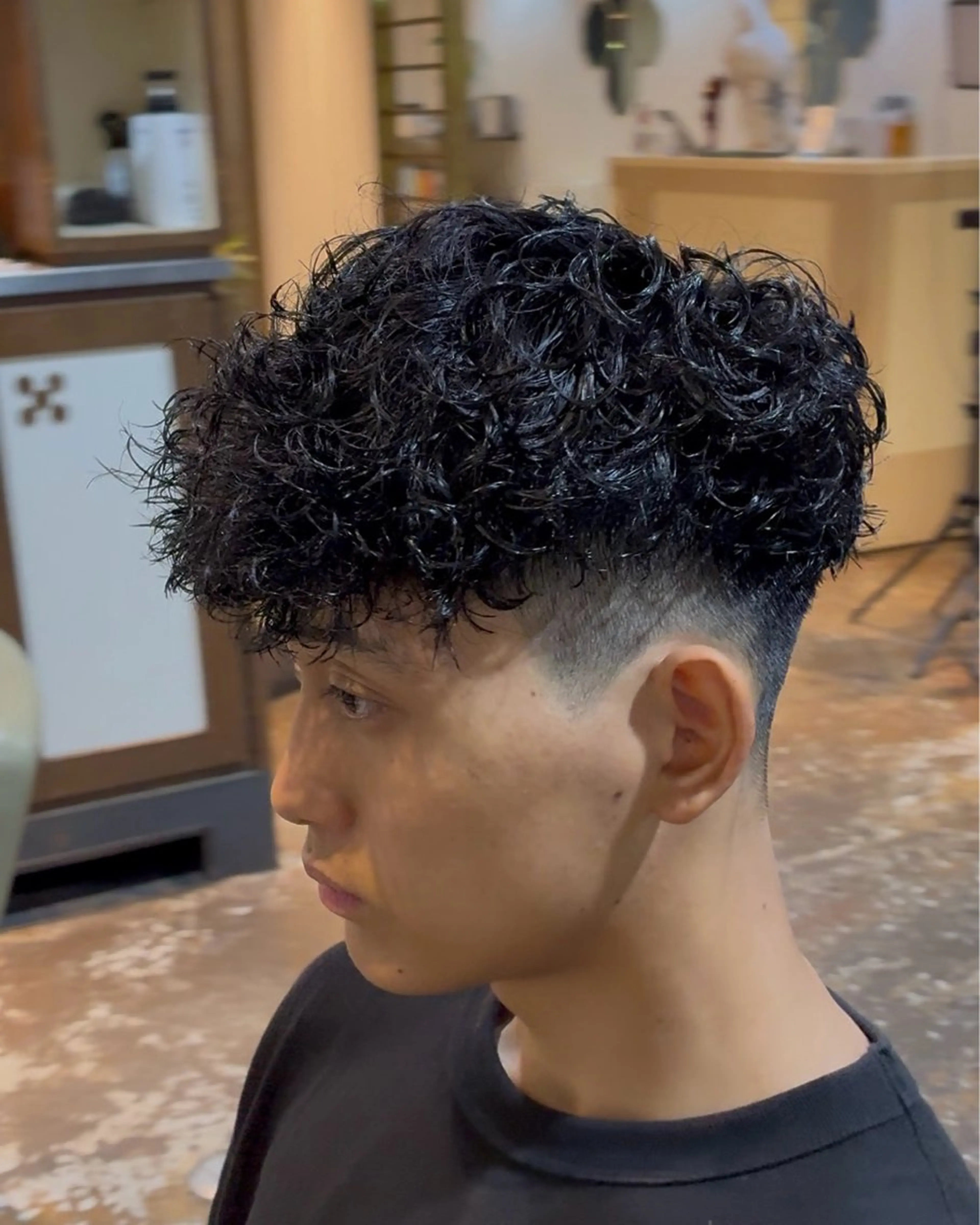 パーマ メンズ 漢眉毛/メンズパーマ /メッシュ/ヒロヤのヘアスタイル