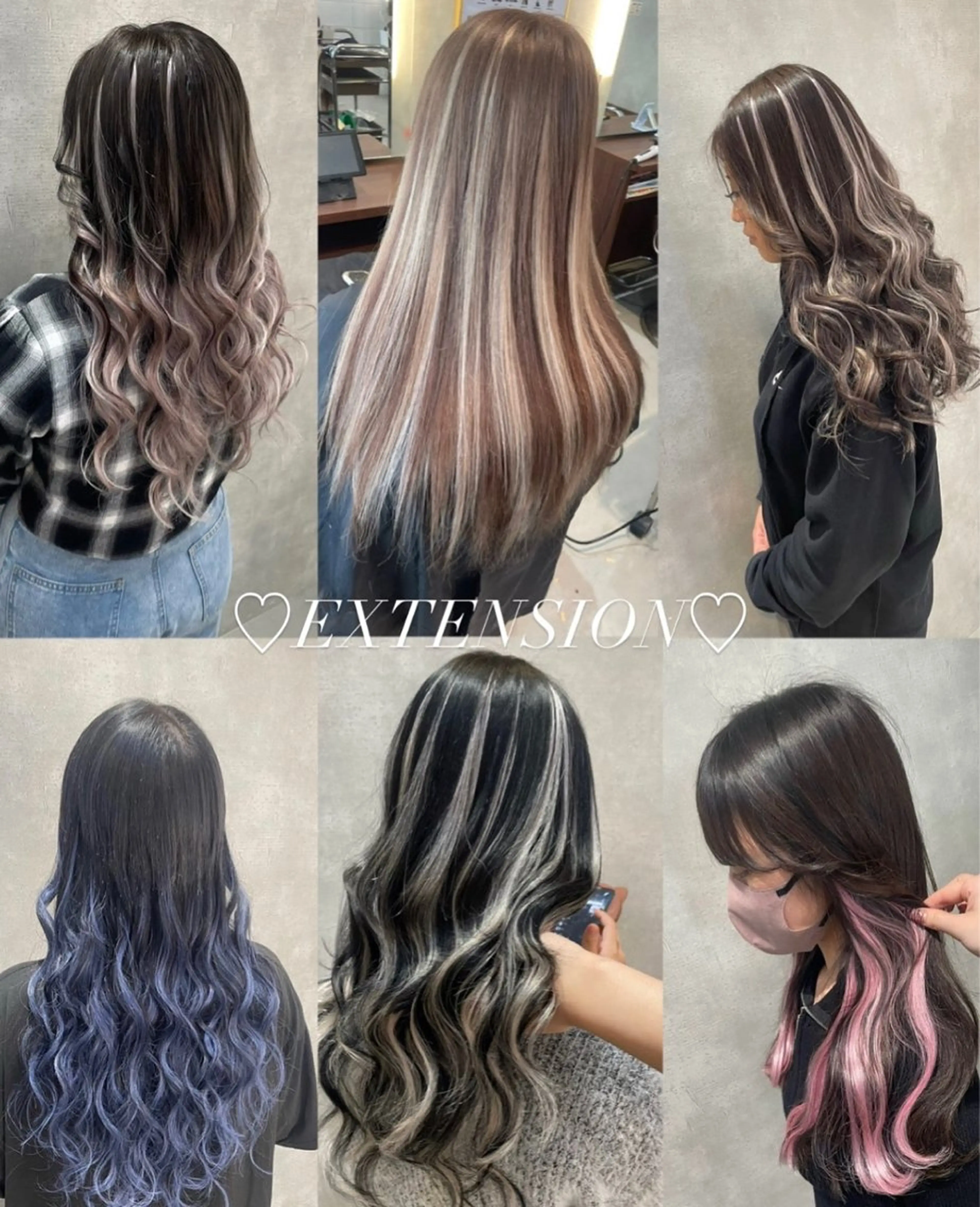 カラー エクステ 🖤ROSEL／ KUREA🖤のヘアスタイル