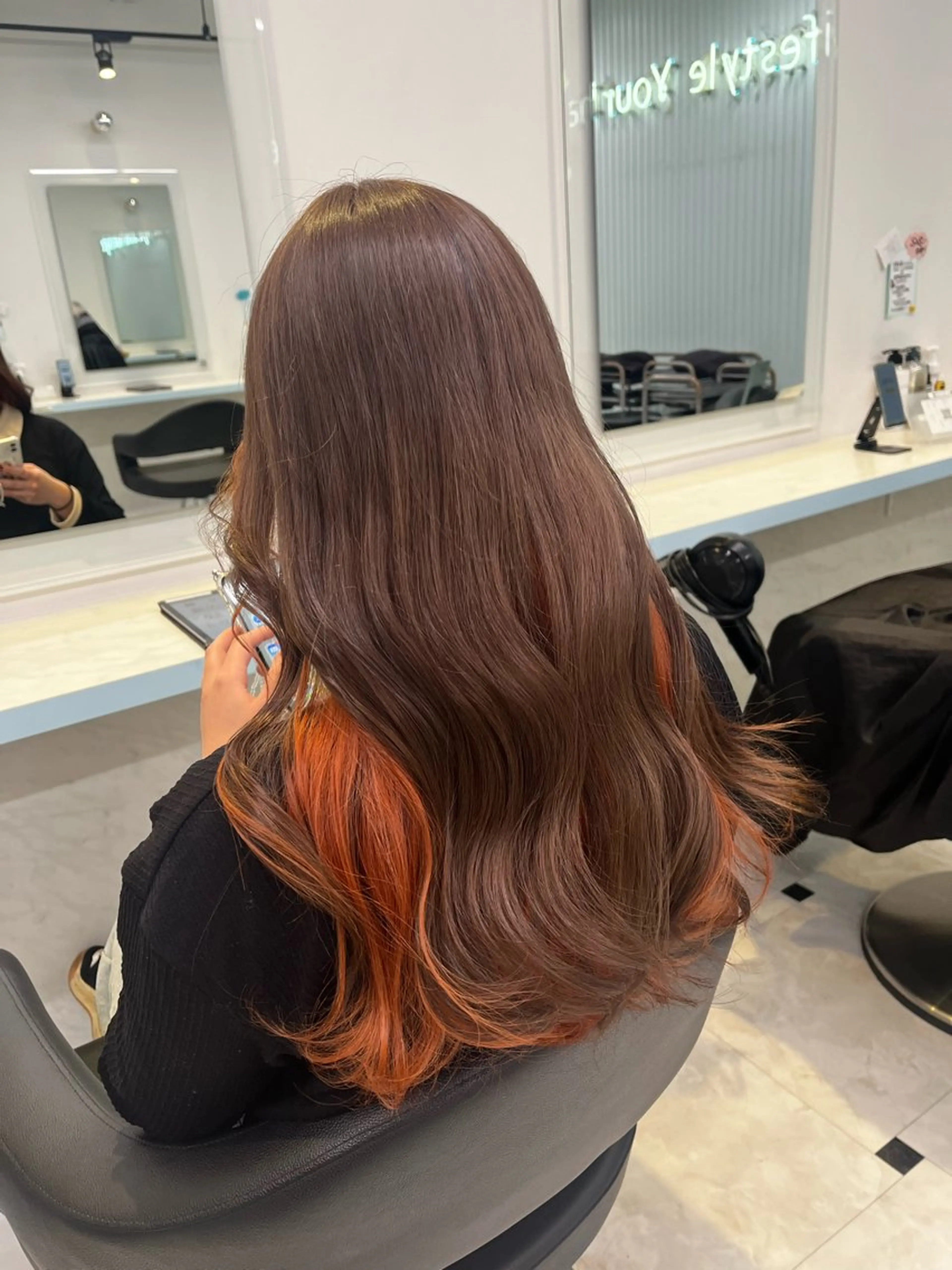 ロング カラー ヘアカラー トリートメント ブリーチカラー 🩵MIZUKIのヘアスタイル