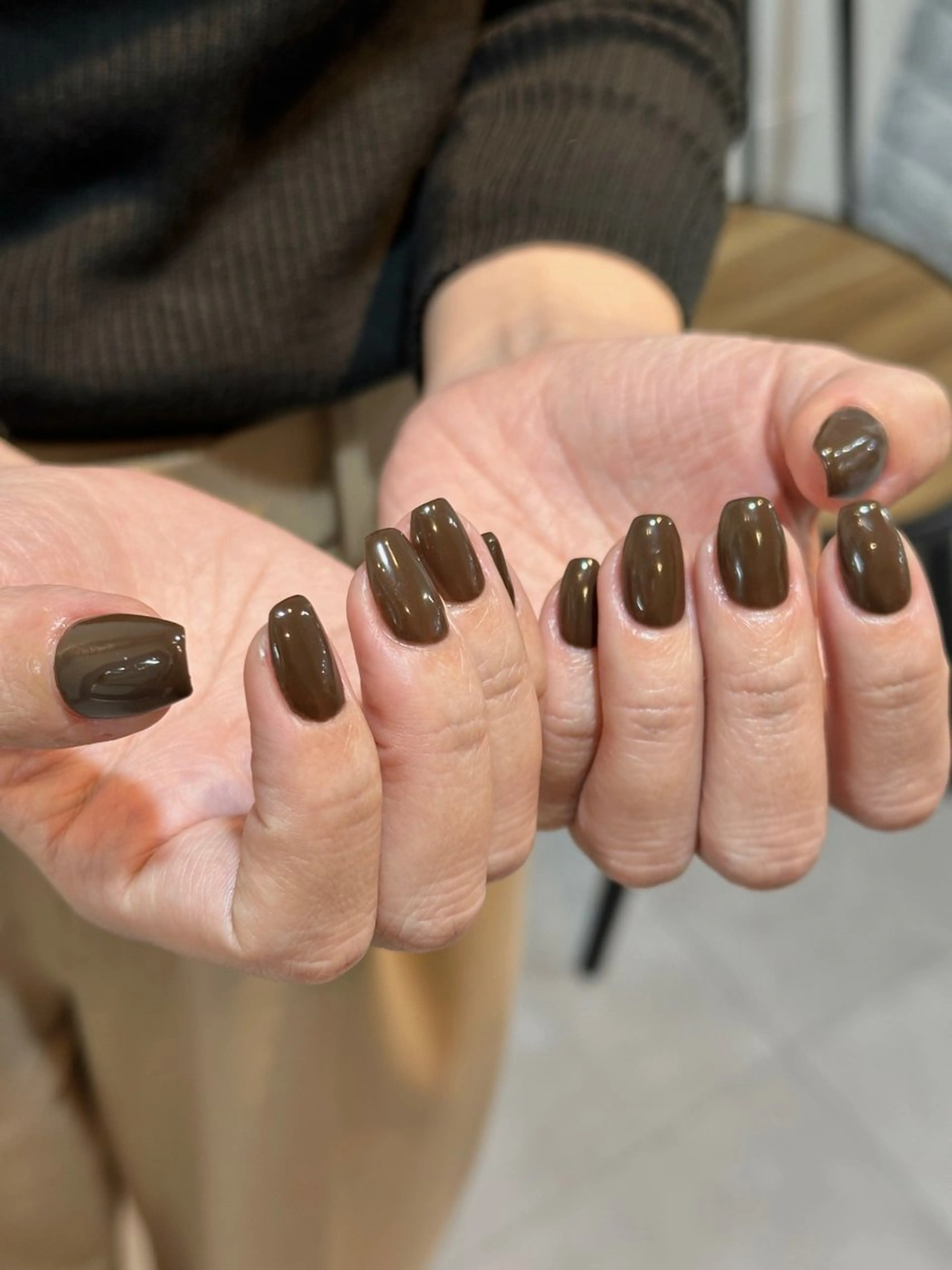ネイル ブラウン tiffin Hiroeのネイルデザイン