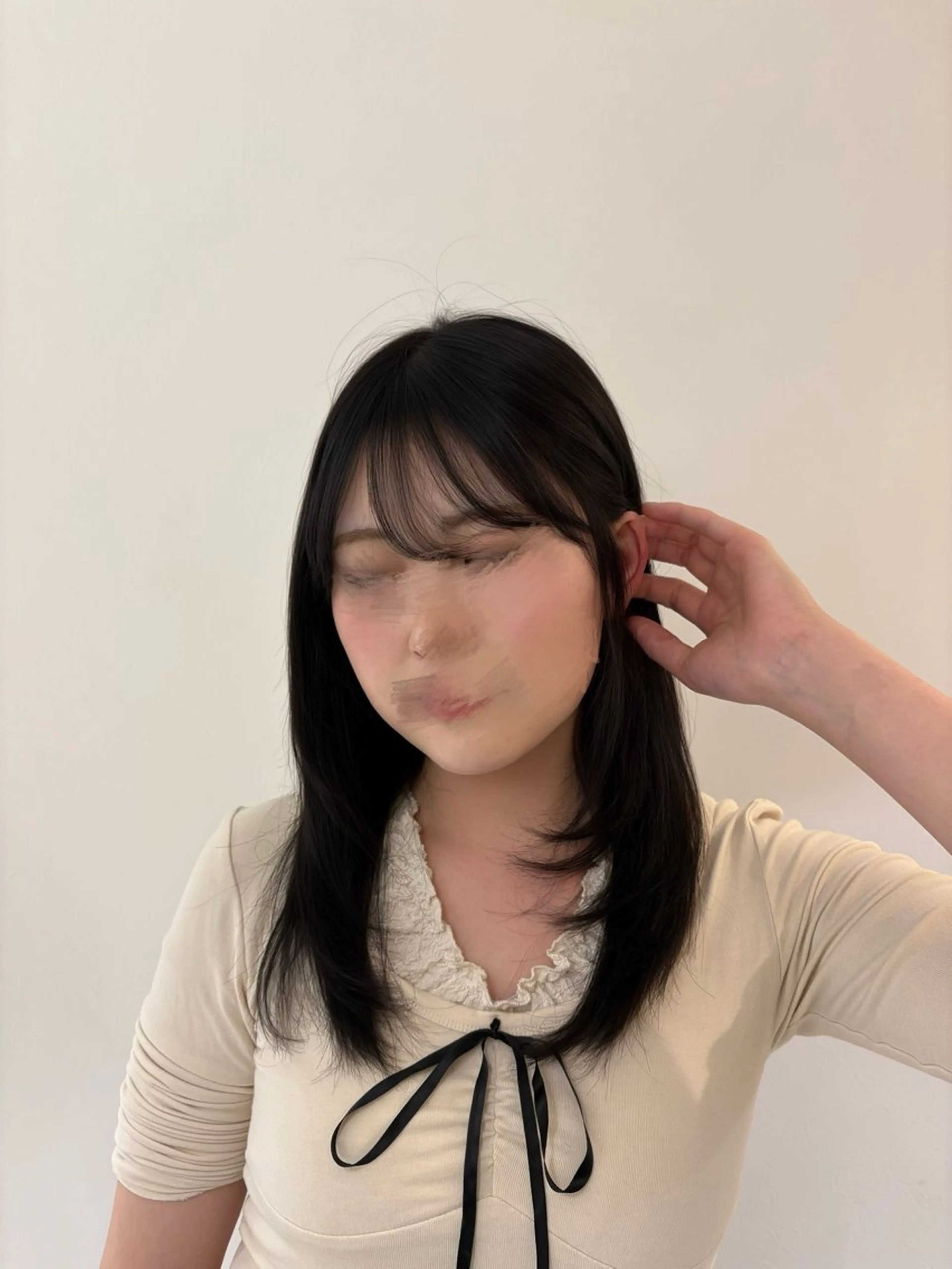 セミロング カラー 透明感カラー グレージュ レイヤーカット カット ヘアカラー レイヤー/透明感 HIRARIのヘアスタイル