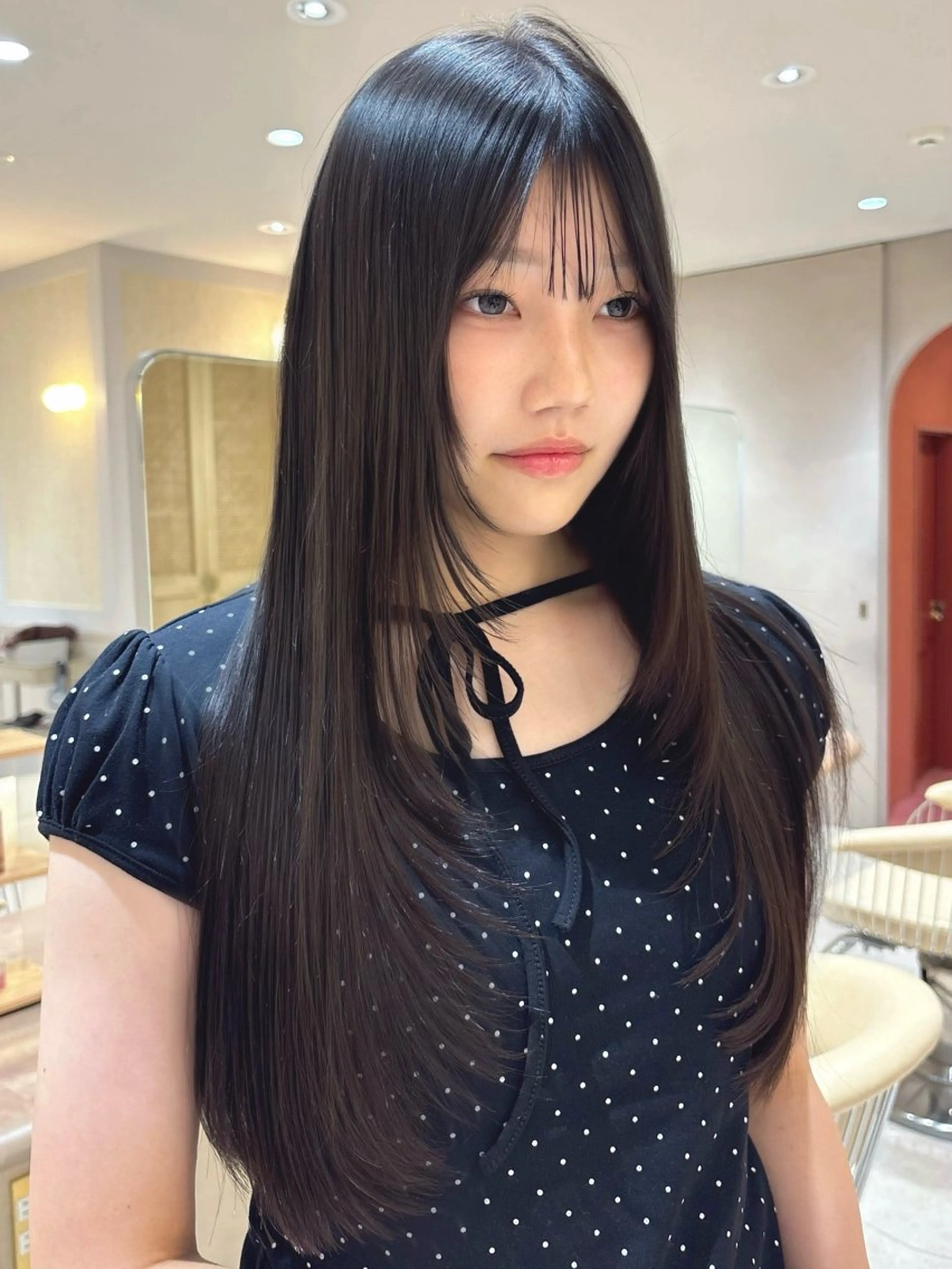 ロング カット 縮毛矯正 トリートメント ふわっとレイヤー‪☆ 菅原 千鶴のヘアスタイル