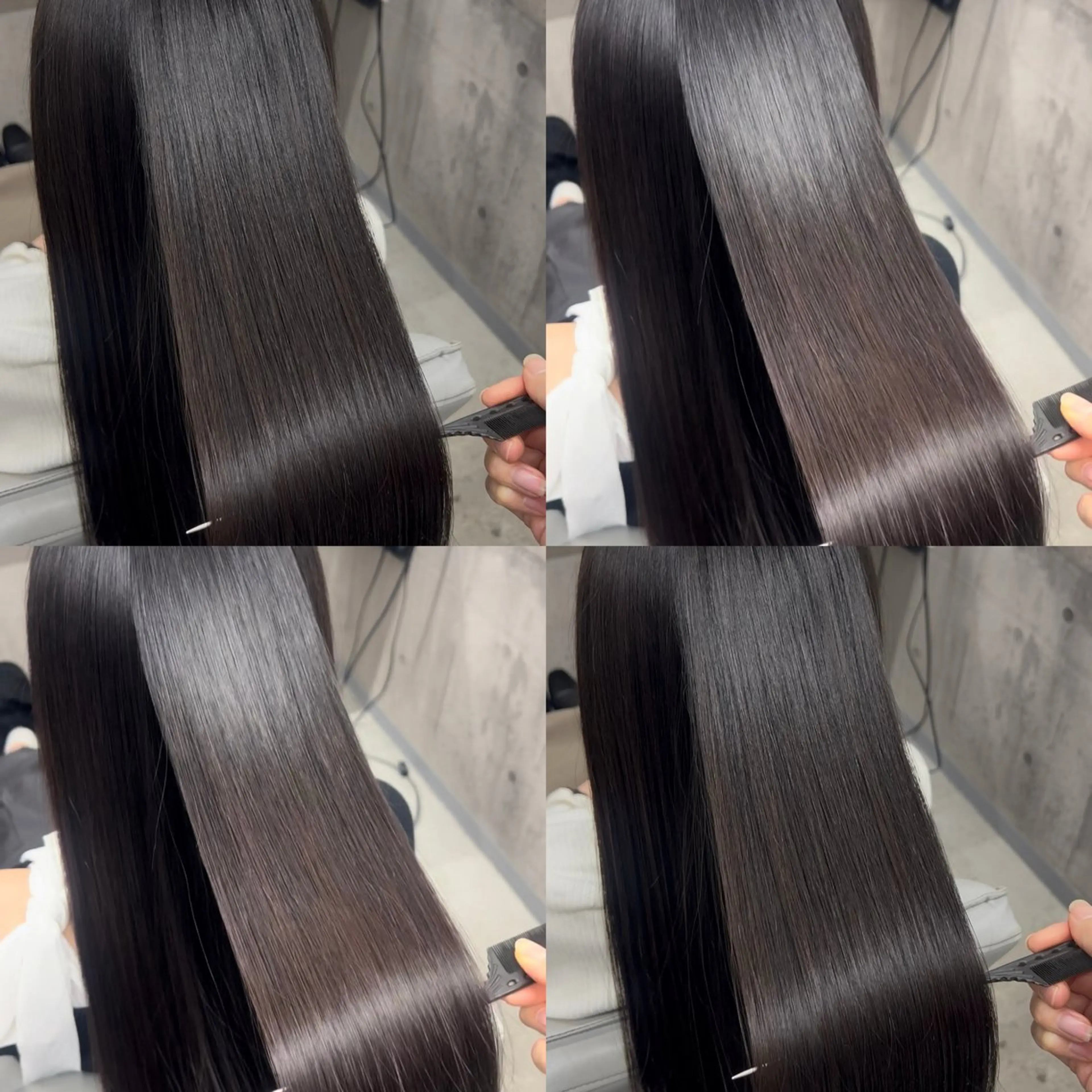 ロング パーマ ハイライト 髪質改善 似合わせカット 縮毛矯正 トリートメント 三宮/髪質改善 /縮毛矯正美髪カラーのヘアスタイル