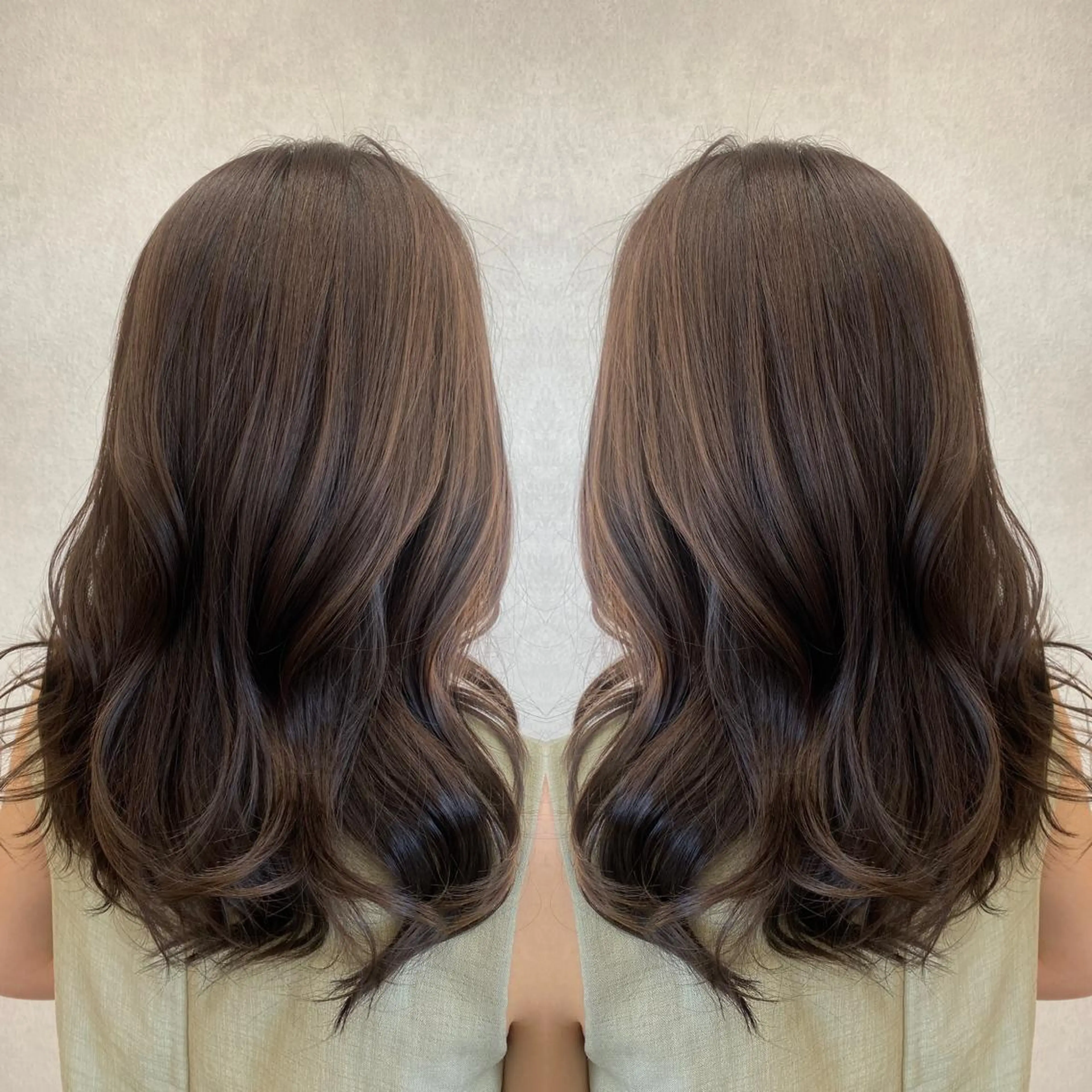 セミロング カラー tocca 💜石田愛結💜のヘアスタイル