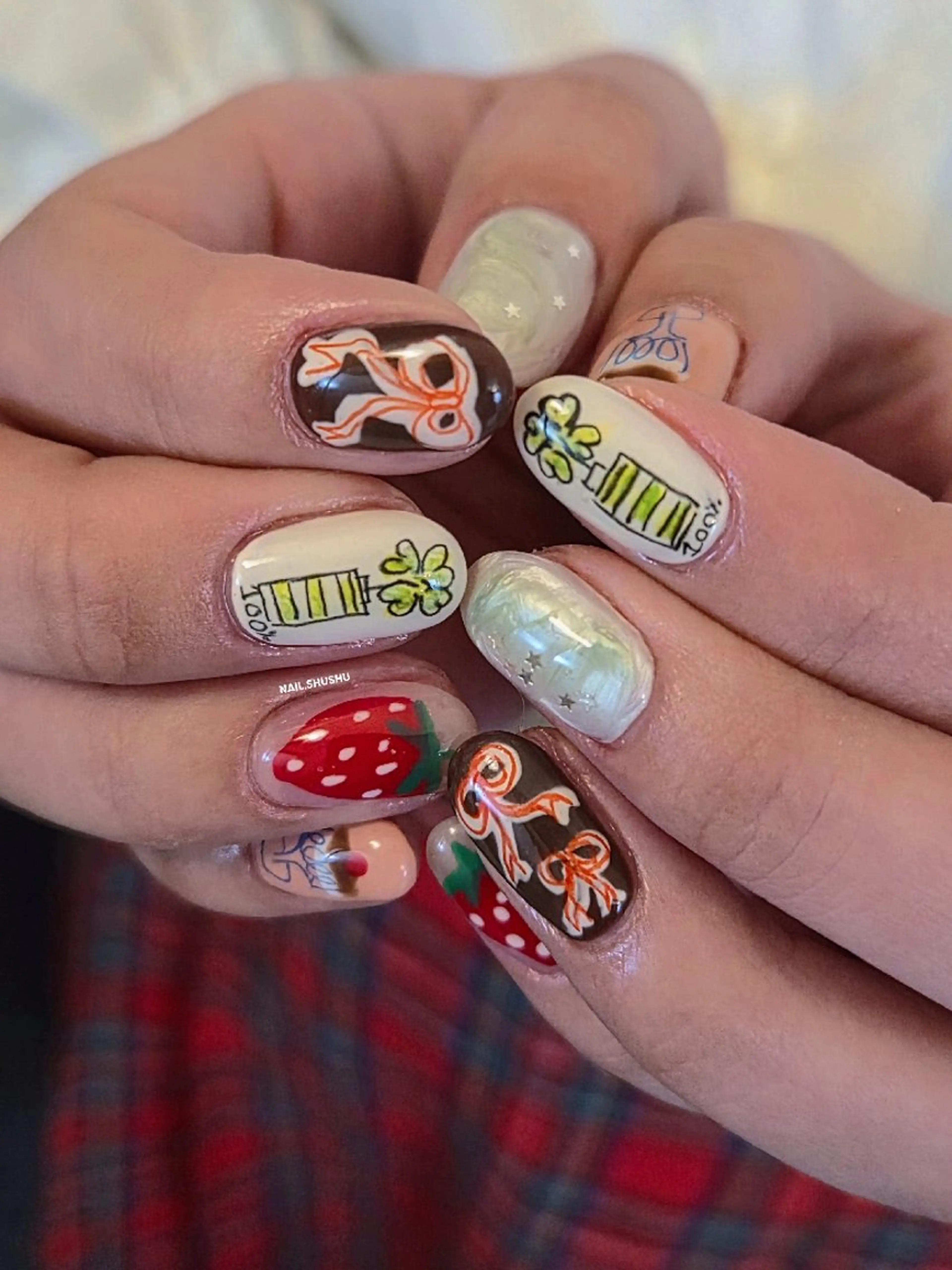 ネイル ハンドネイル 3dパーツ/流行り 👧shushu❤️のネイルデザイン