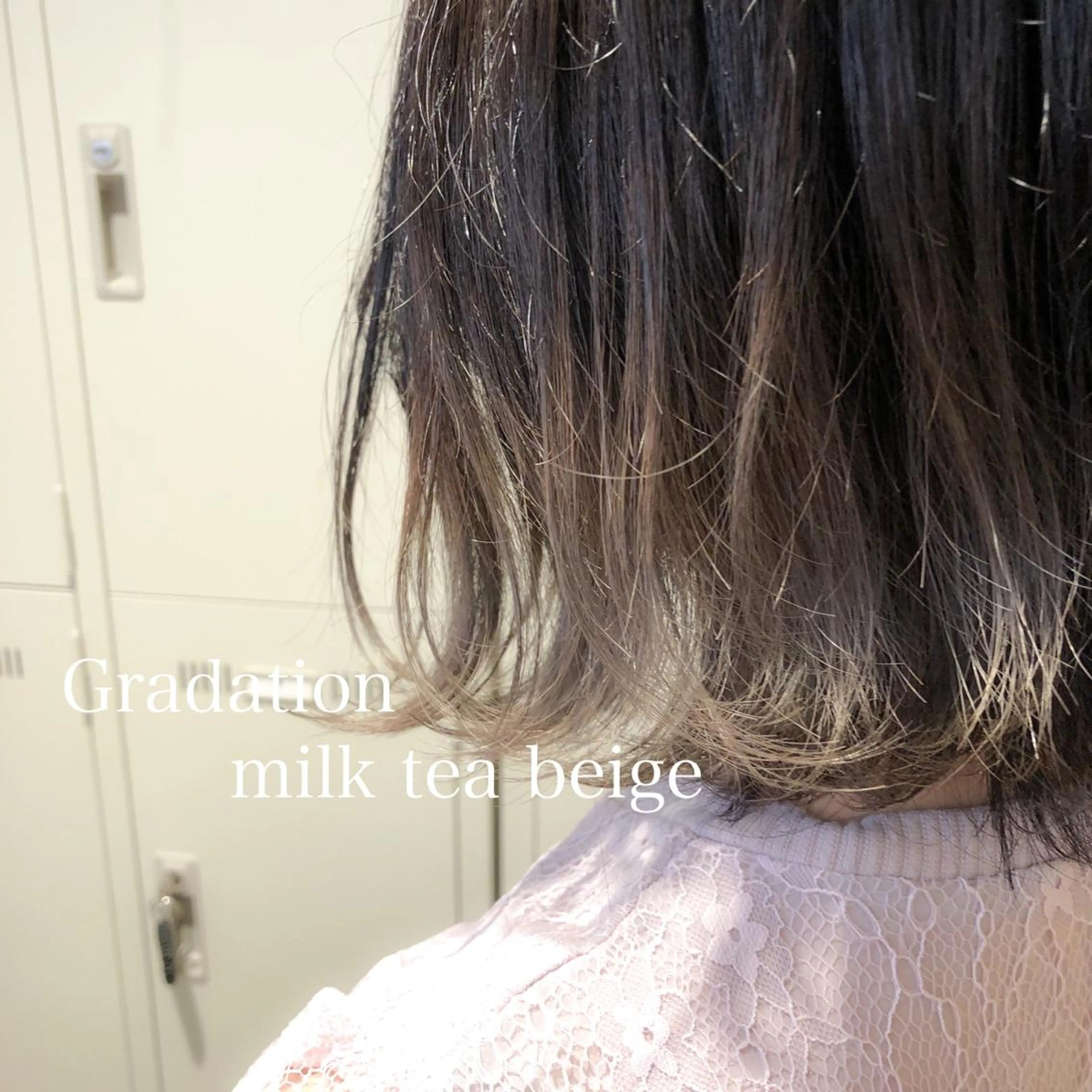 ミディアム カラー ヘアカラー トリートメント ハイトーン×レイヤー カットTAKUMIのヘアスタイル
