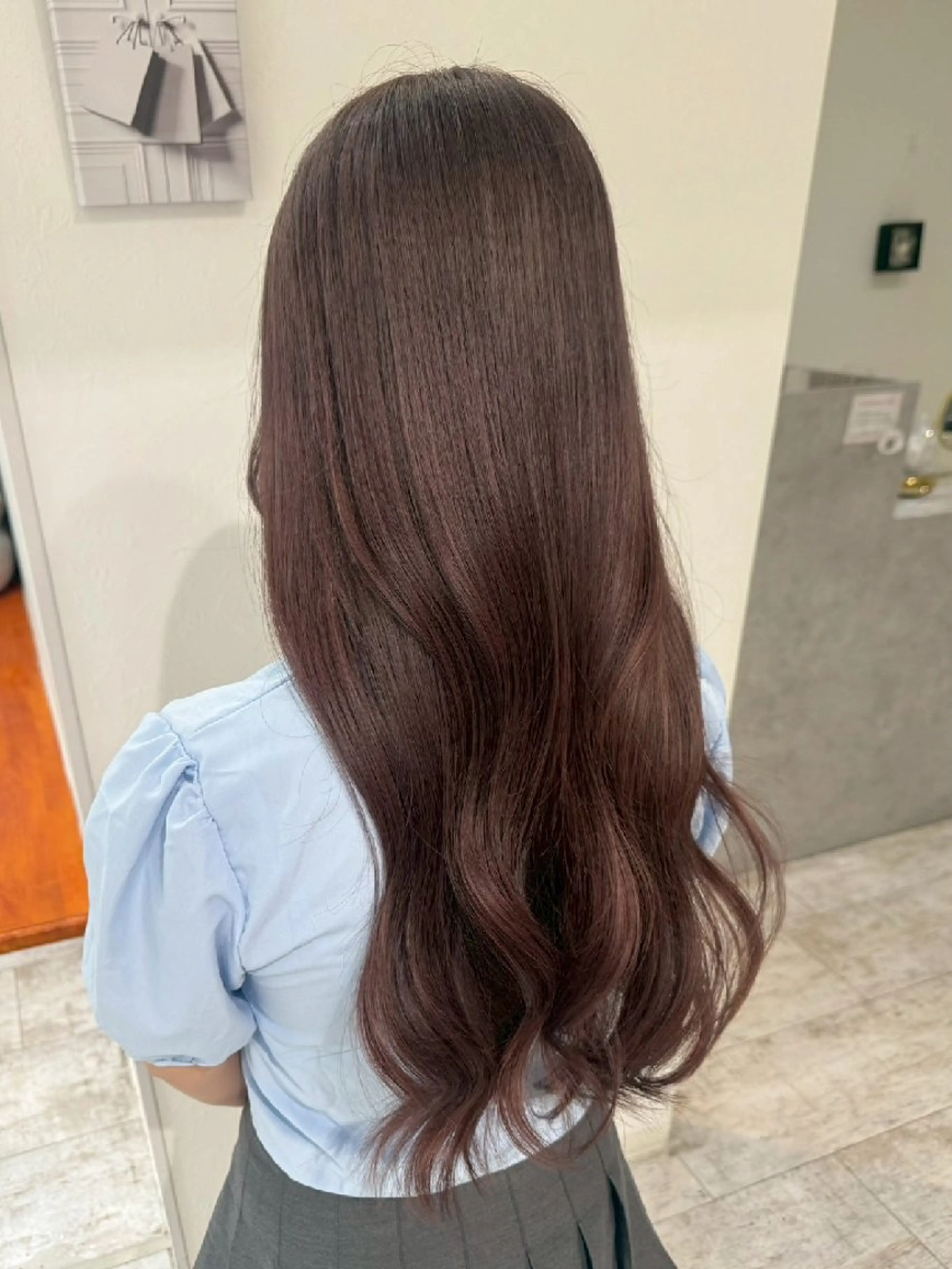 ロング カラー カット ヘアカラー トリートメント piLLon 心斎橋のヘアスタイル
