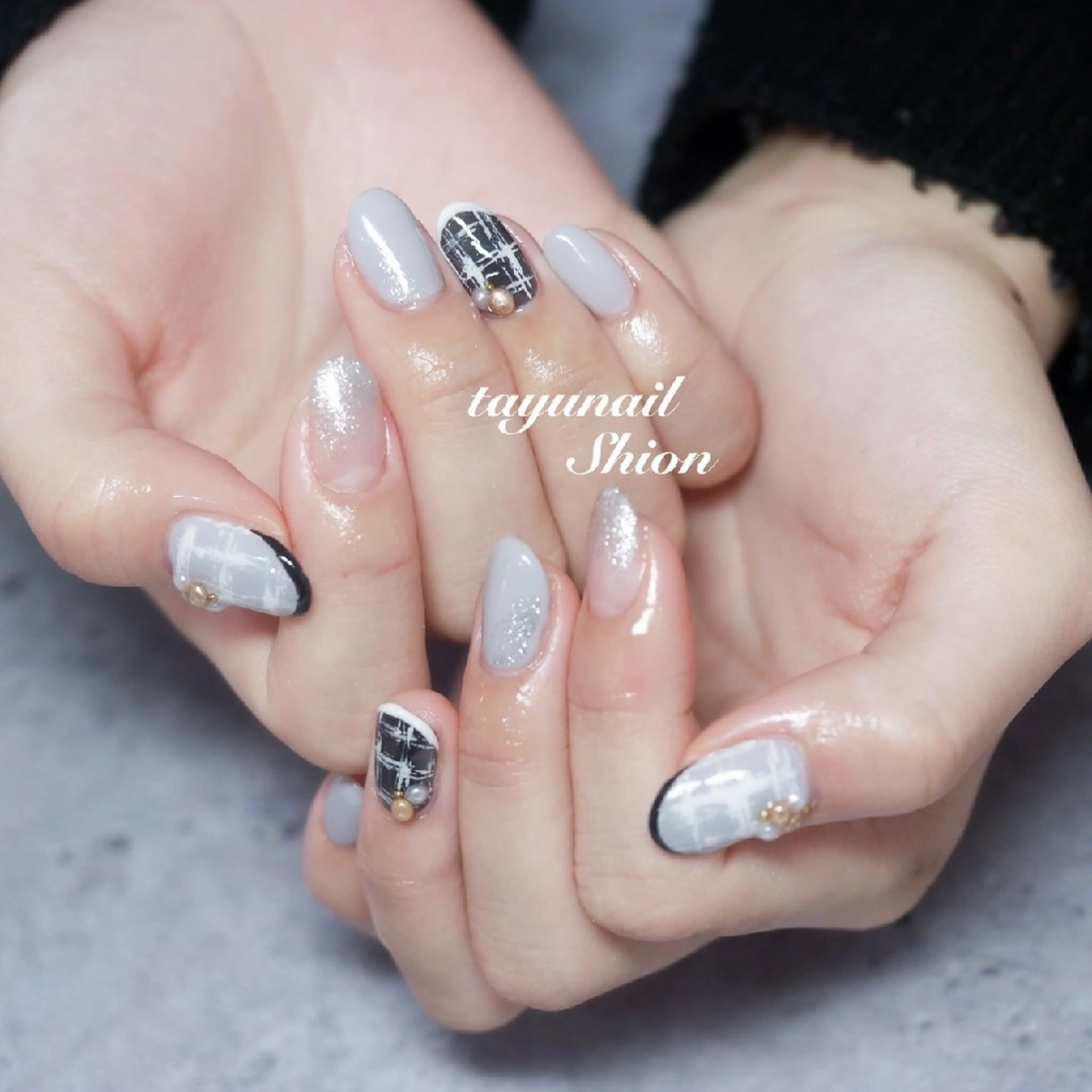 ネイル ジェルネイル パラジェル 冬ネイル ネイルサロン 【たゆnail】のネイルデザイン