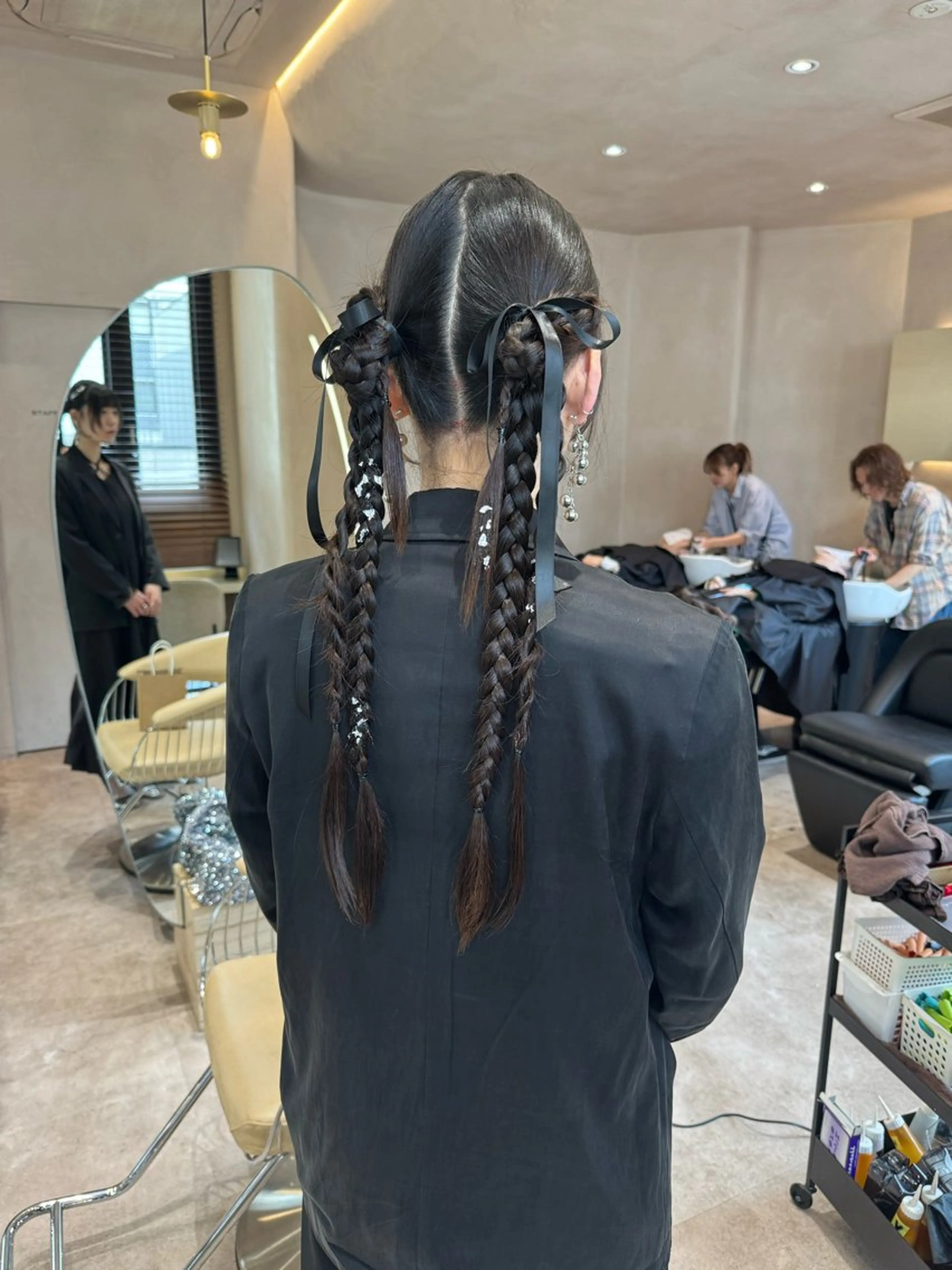 セミロング カット ヘアカラー トリートメント 顔周りcut・ご相談 ＝新宿しずく🇰🇷のヘアスタイル