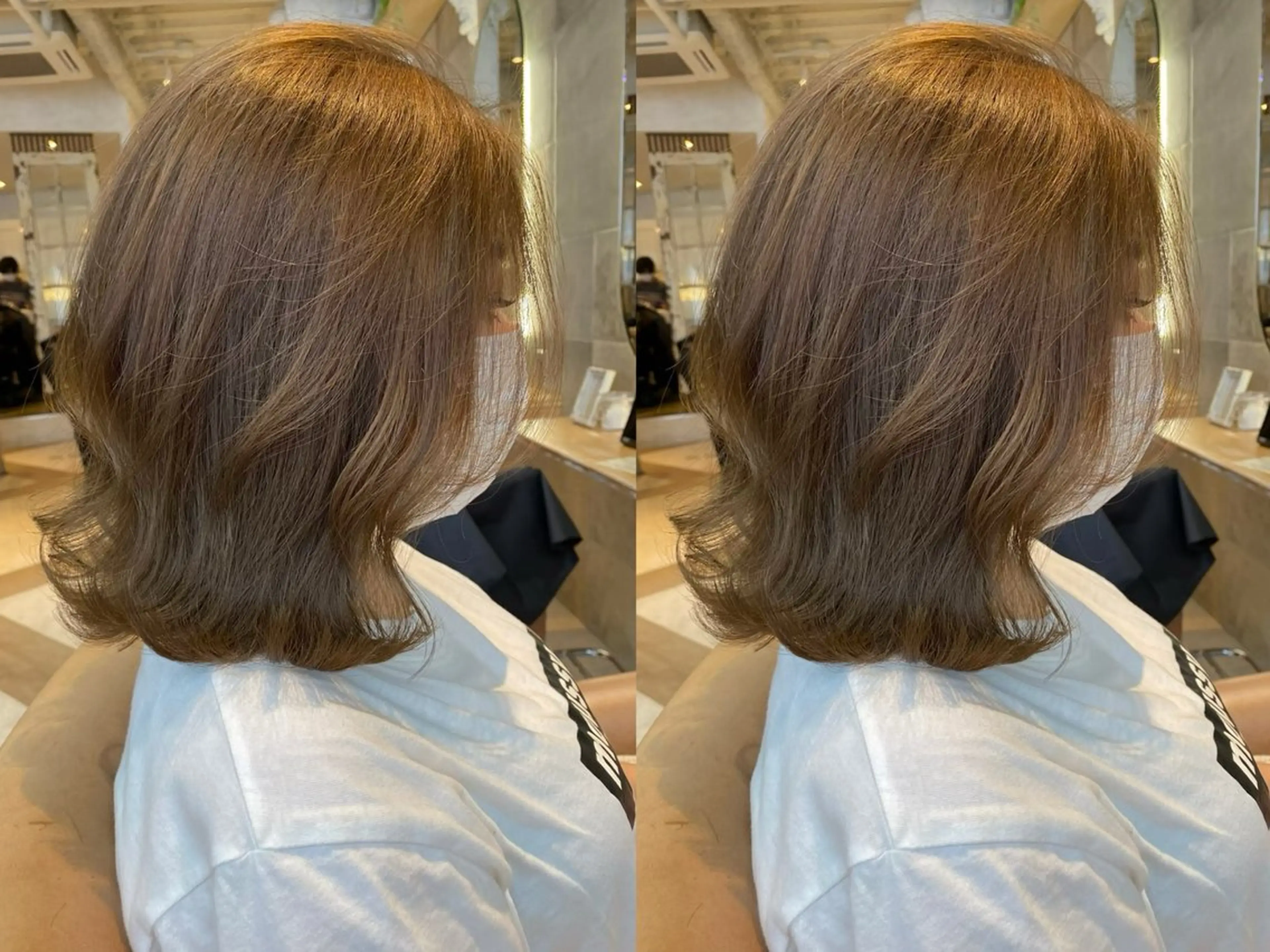 ミディアム ブリーチなし 透明感カラー/松沢のヘアスタイル