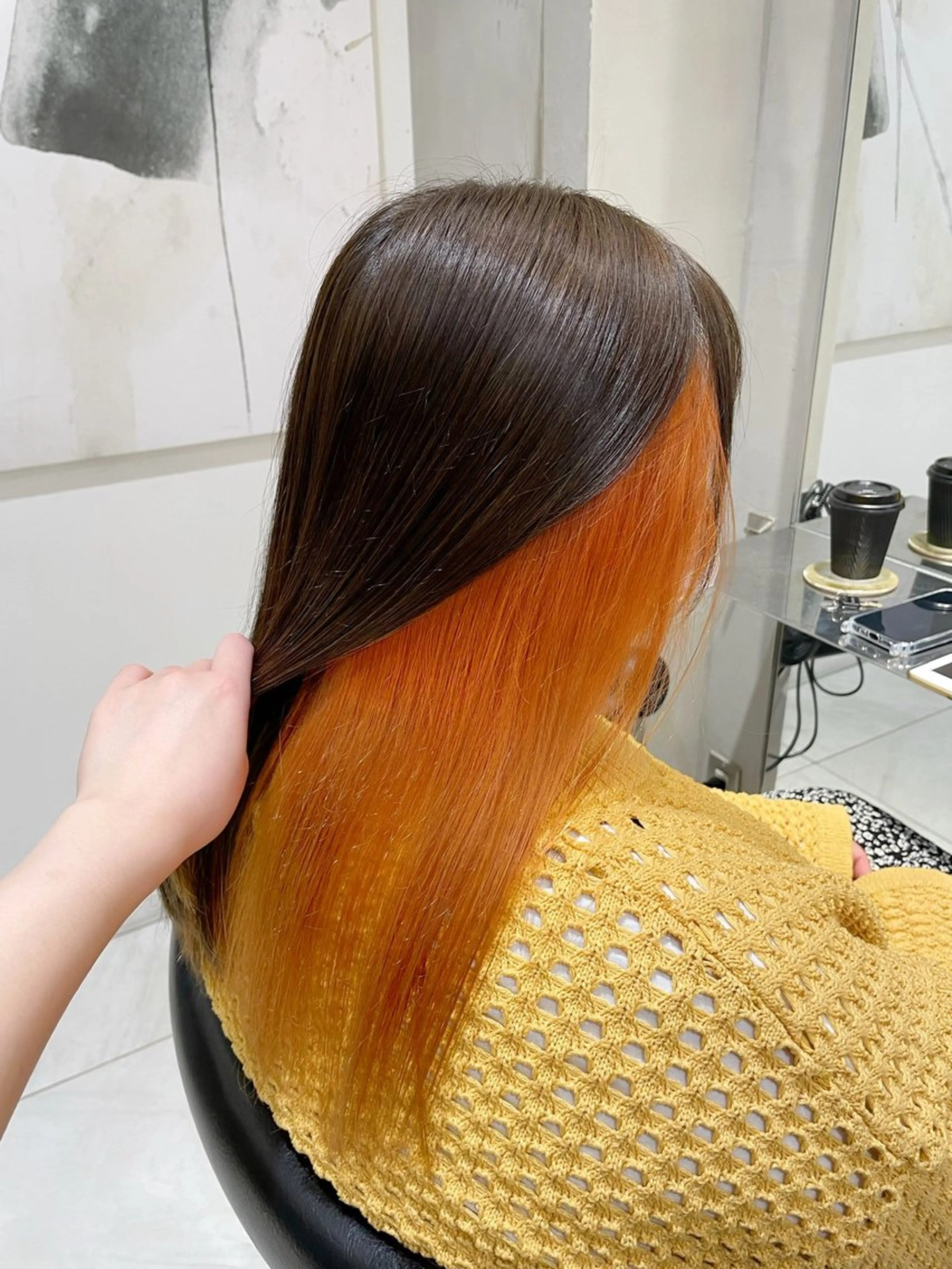 ミディアム カラー ヘアアレンジ ヘアカラー トリートメント ヘッドスパ ヘアセット 艶髪/レイヤーカット 🐣misakiのヘアスタイル